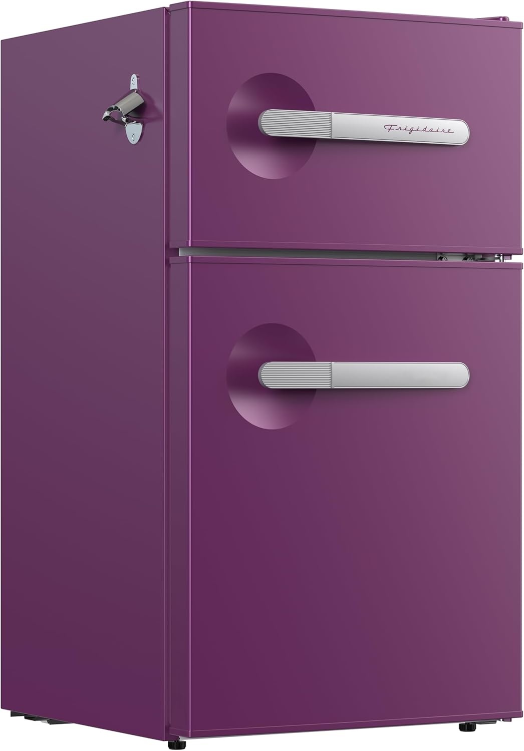 image:imageFrigidaire EFR3A1 Compact Small TopFreezer Refrigerator Stainless Steel Mini Bar Fridge Platinum Series2126 D x 1783 W x 335 H 32 cu ft Double DoorPurple