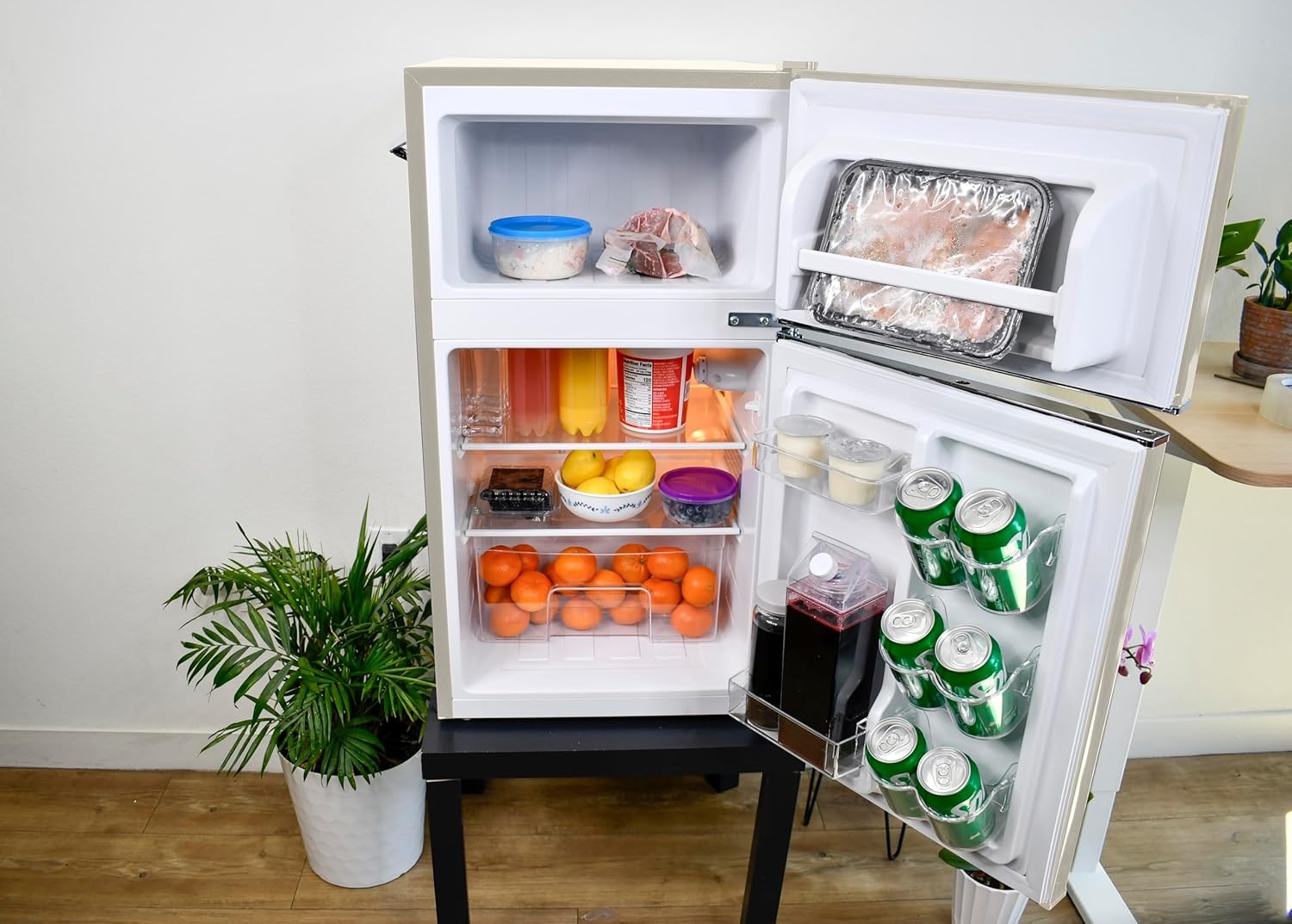 image:imageFrigidaire EFR840 Retro Mini Fridge with Freezer amp Side Bottle Opener Small 2 Door Refrigerator for Office Bar or College Dorm Room 32 Cu Ft MintCream