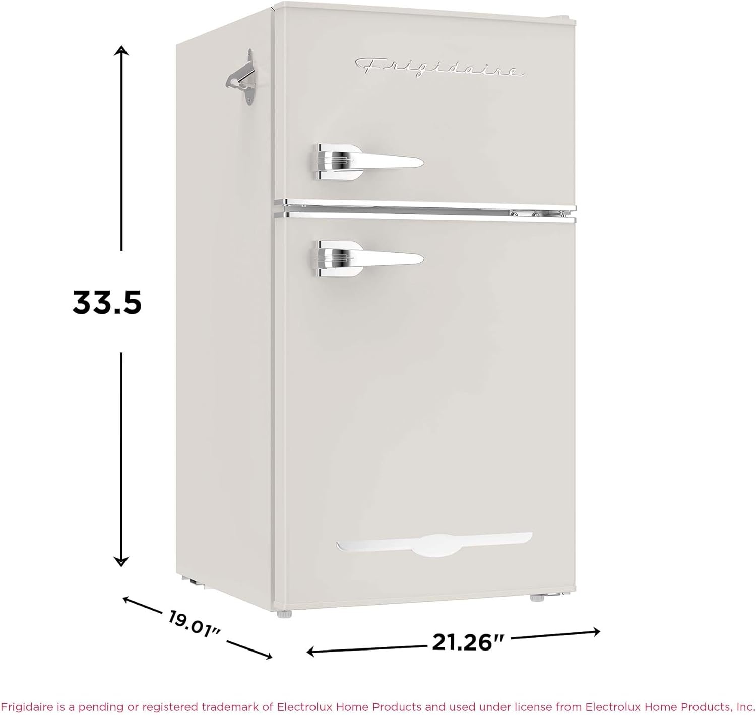 image:imageFrigidaire EFR840 Retro Mini Fridge with Freezer amp Side Bottle Opener Small 2 Door Refrigerator for Office Bar or College Dorm Room 32 Cu Ft MintCream