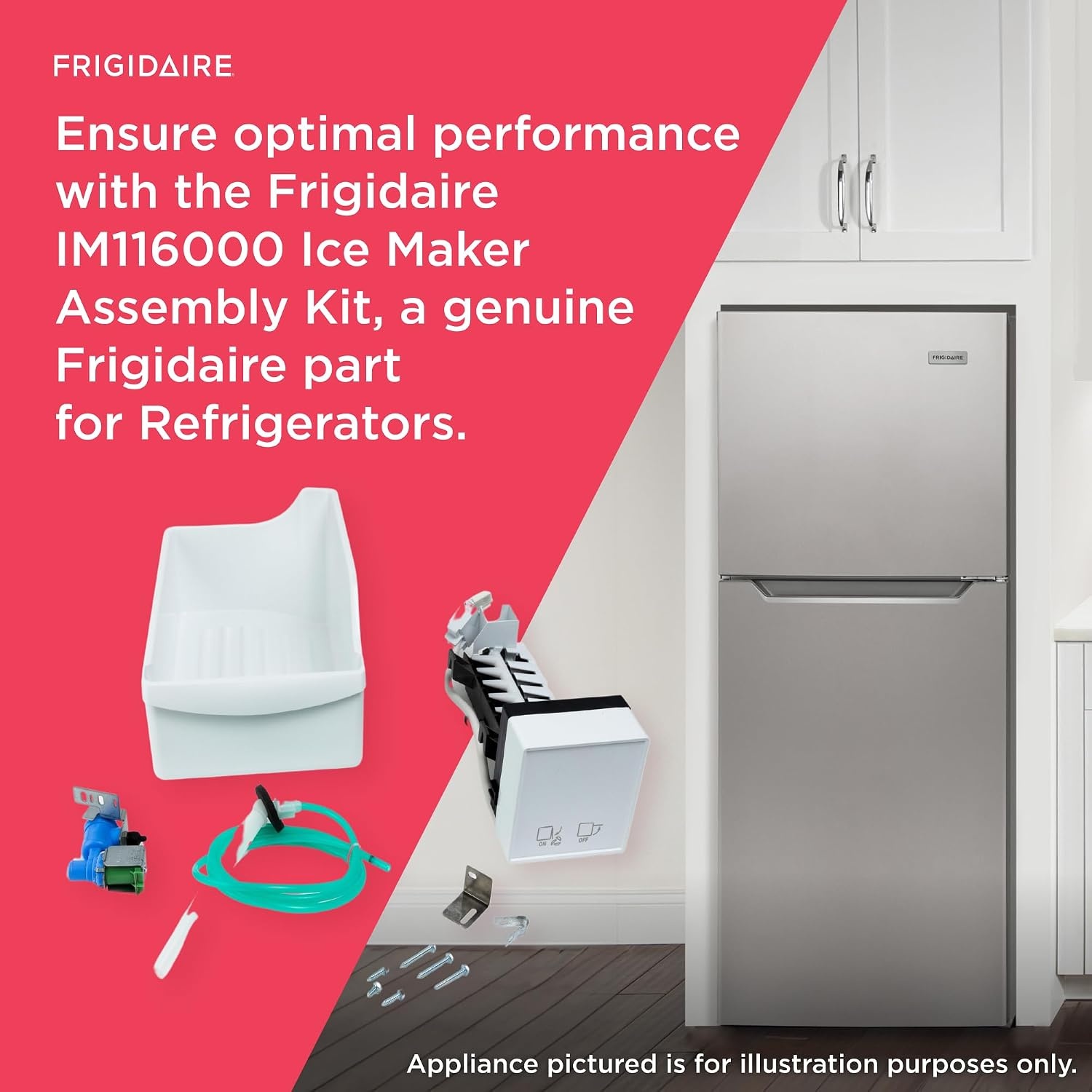 image:imageFrigidaire IM116000 Ice Maker Assembly Kit for Refrigerators White