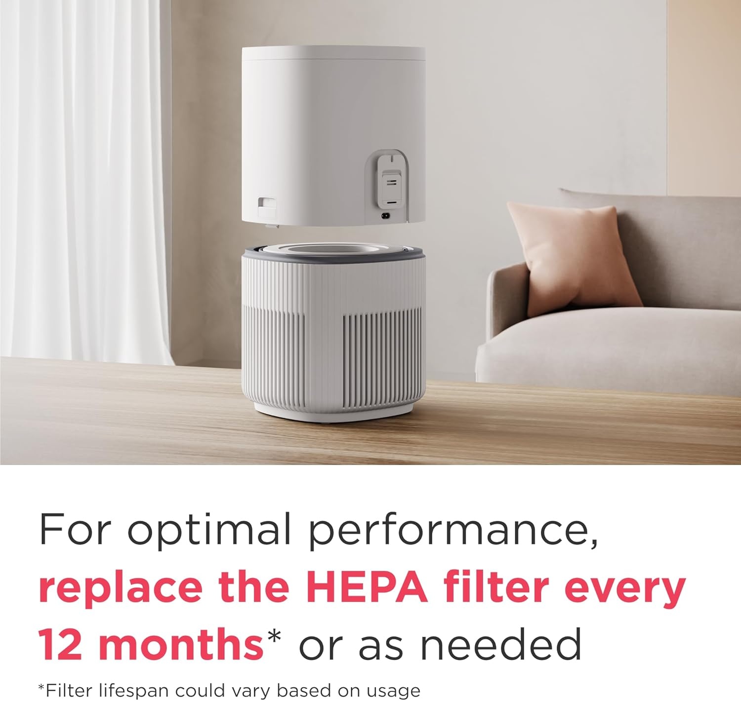 image:imageFrigidaire PureA300 HEPA Air Purifier with WiFi for Small Bedrooms Covers up to 850 Sq Ft 3Stage Filtration Energy Star Certification Air Quality Monitoring Smart Mode Ultra Quiet White850 Square Feet