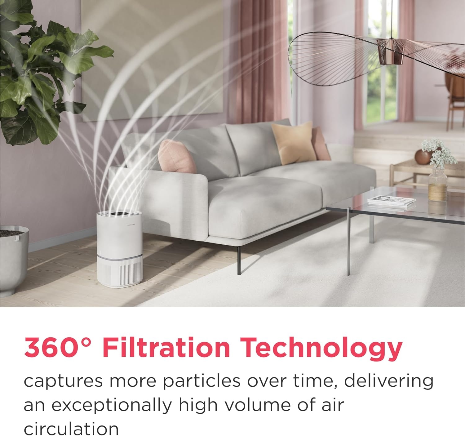 image:imageFrigidaire PureA300 HEPA Air Purifier with WiFi for Small Bedrooms Covers up to 850 Sq Ft 3Stage Filtration Energy Star Certification Air Quality Monitoring Smart Mode Ultra Quiet White1685 Square Feet Wifi