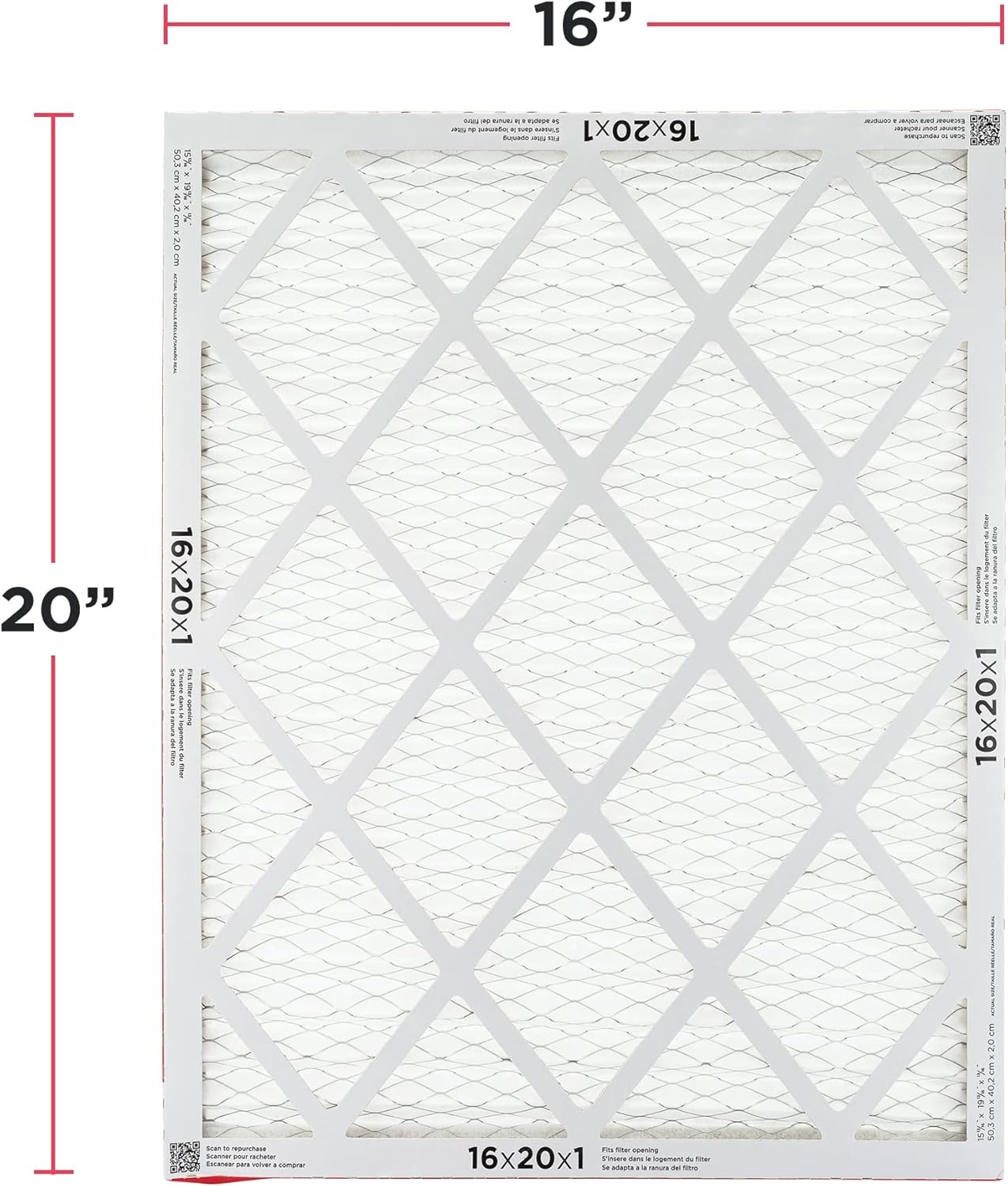 image:imageFrigidaire PureAir 16 x 20 x 1 MERV 8 Allergen Air Filter 2 Pack16 x 20 x 1