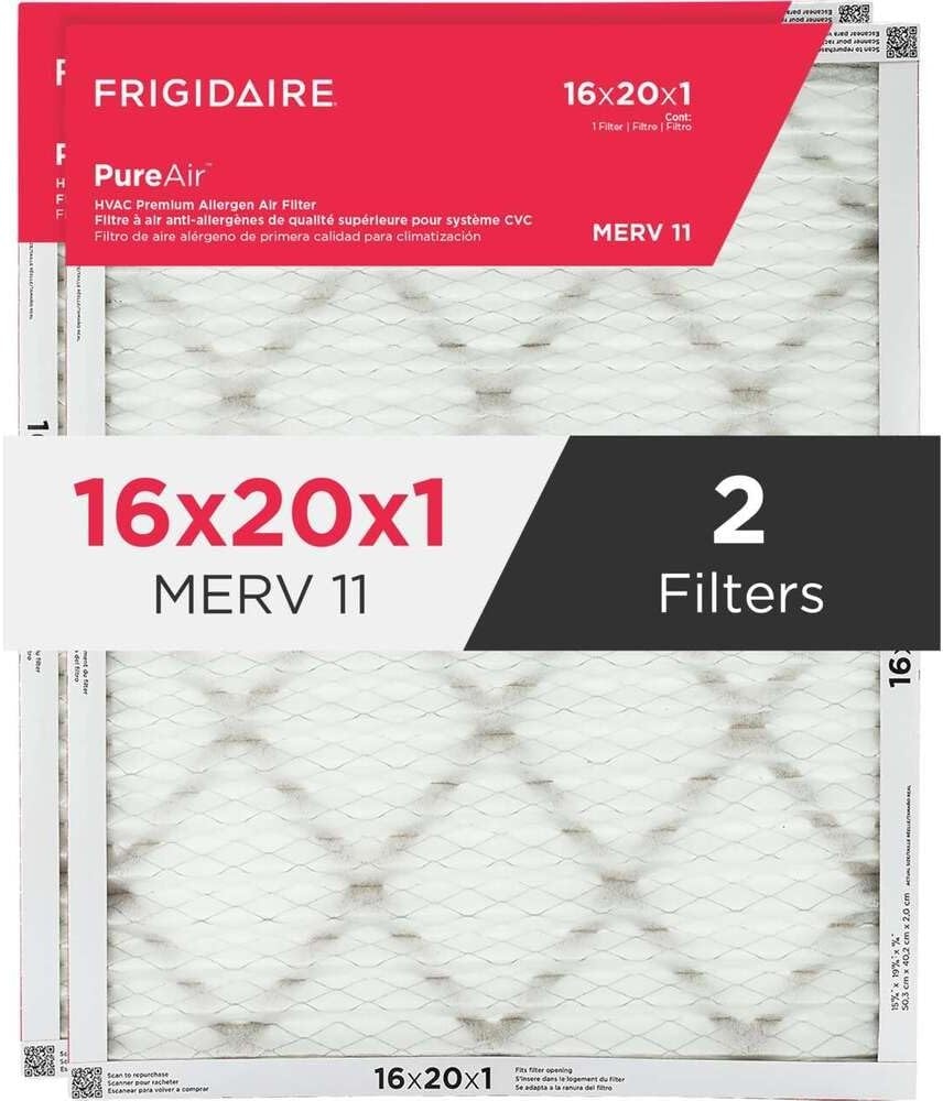 image:imageFrigidaire PureAir 16 x 20 x 1 MERV 8 Allergen Air Filter 2 Pack16 x 20 x 1