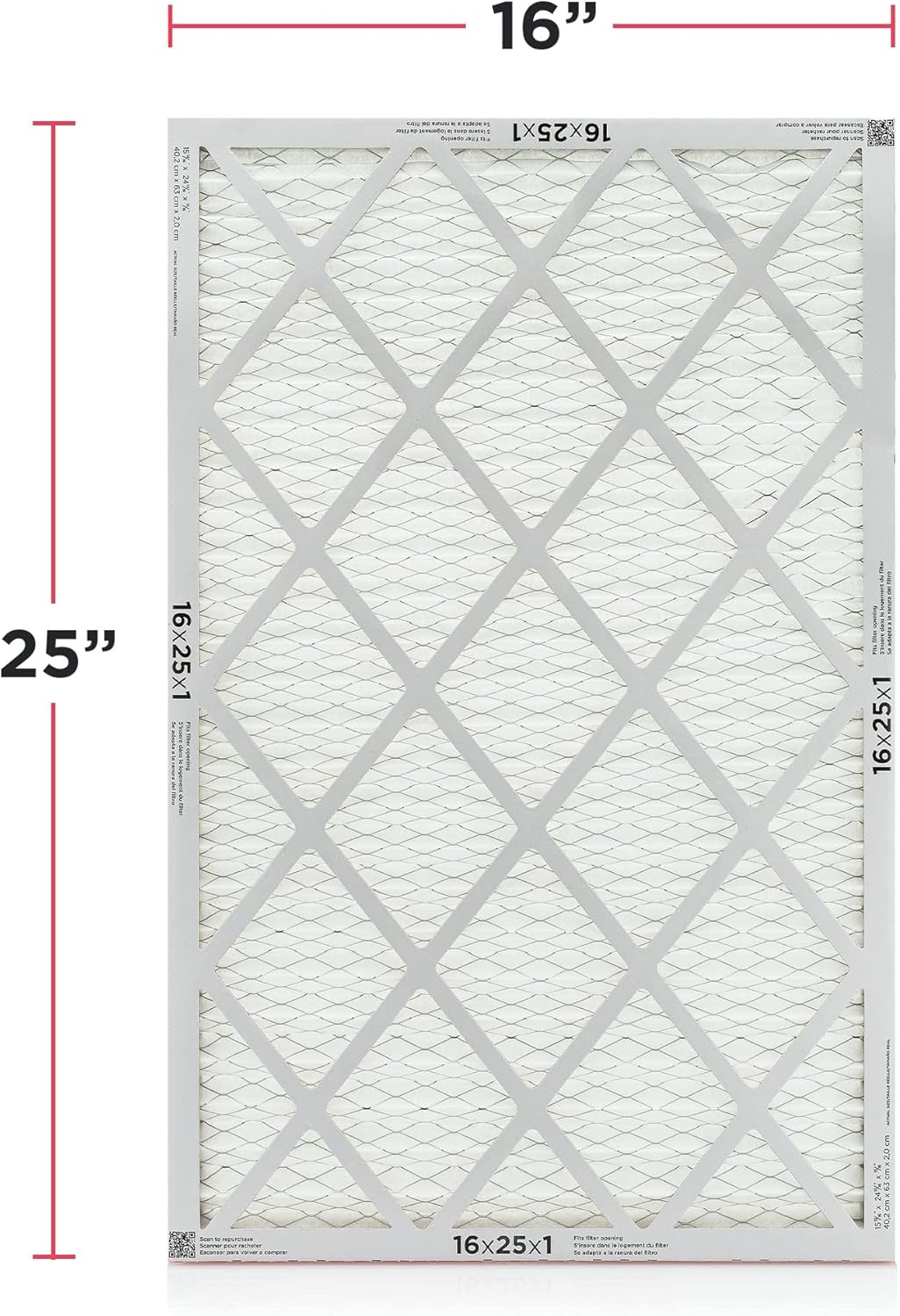 image:imageFrigidaire PureAir 16 x 20 x 1 MERV 8 Allergen Air Filter 2 Pack16 x 25 x 1