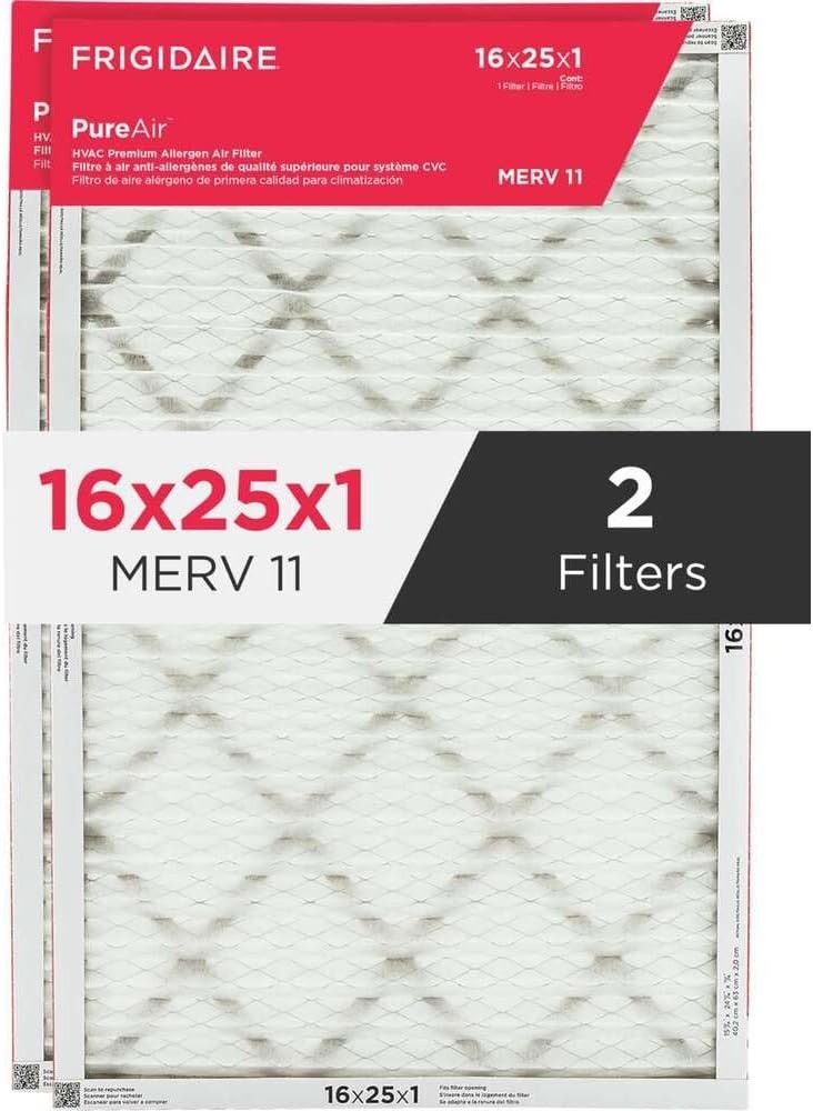 image:imageFrigidaire PureAir 16 x 20 x 1 MERV 8 Allergen Air Filter 2 Pack16 x 25 x 1