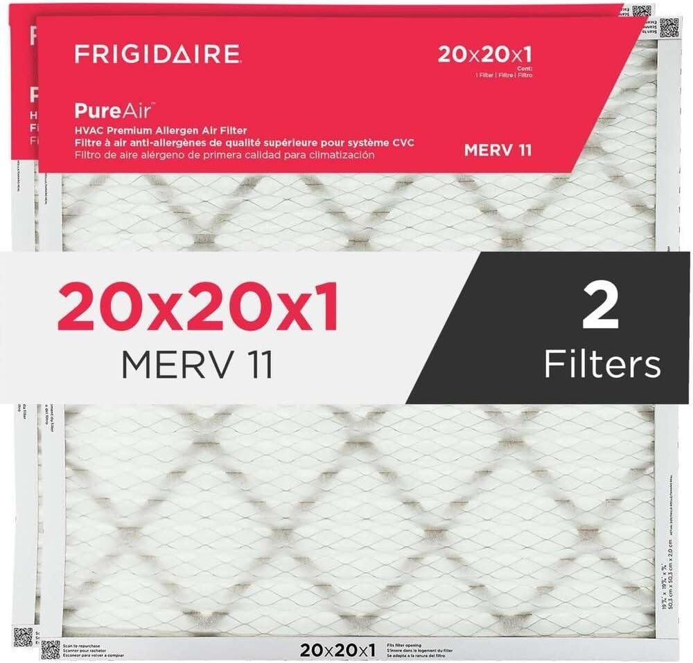 image:imageFrigidaire PureAir 16 x 20 x 1 MERV 8 Allergen Air Filter 2 Pack20 x 20 x 1