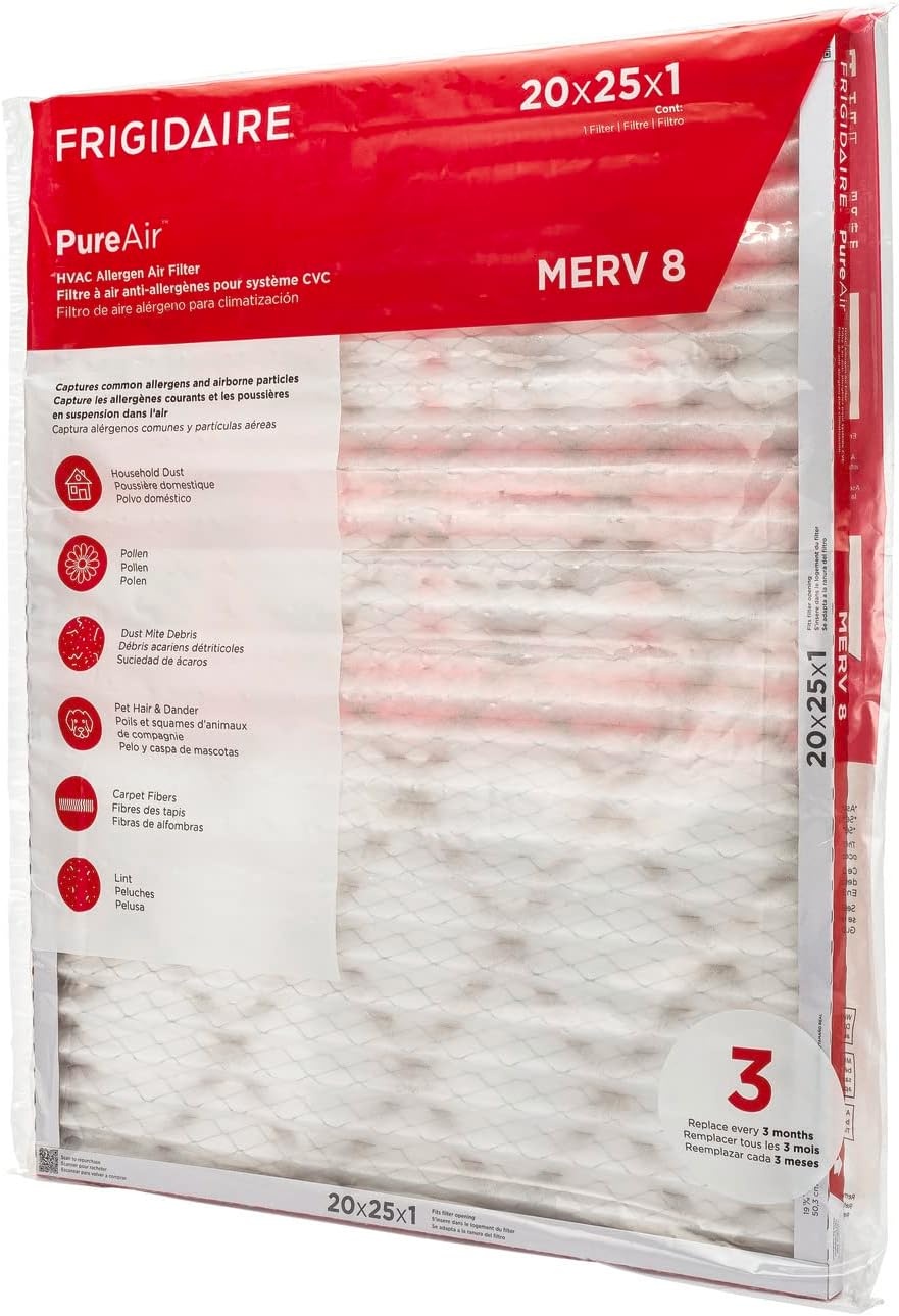image:imageFrigidaire PureAir 16 x 20 x 1 MERV 8 Allergen Air Filter 2 Pack20 x 25 x 1