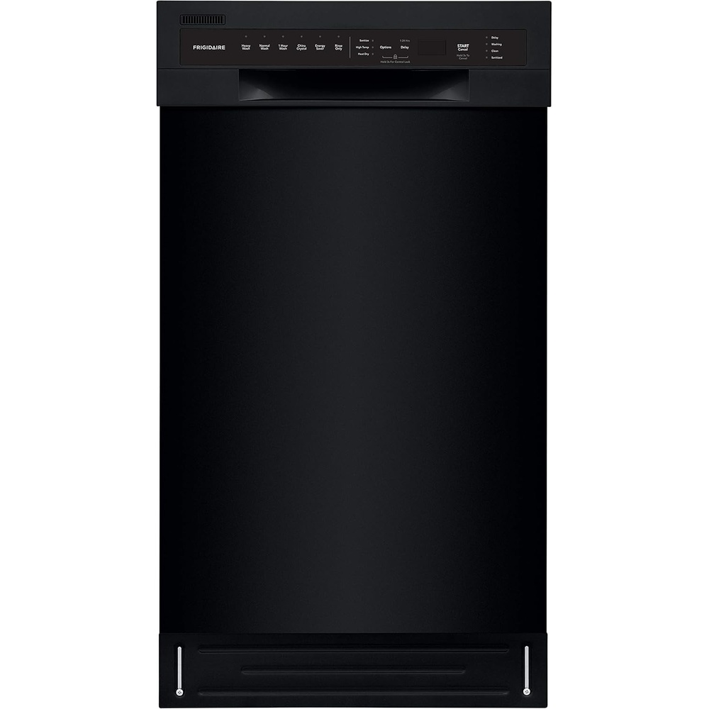 image:imageFRIGIDAIRE 18 in ADA Compact Front Control Dishwasher in Stainless Steel with Dual Spray Arms 52 dBA includes roomofchoice deliveryBlack
