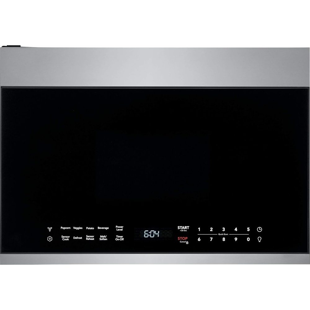 image:imageFrigidaire 14 Cu Ft Compact OvertheRange Microwave in White with Automatic Sensor CookingStainless Steel