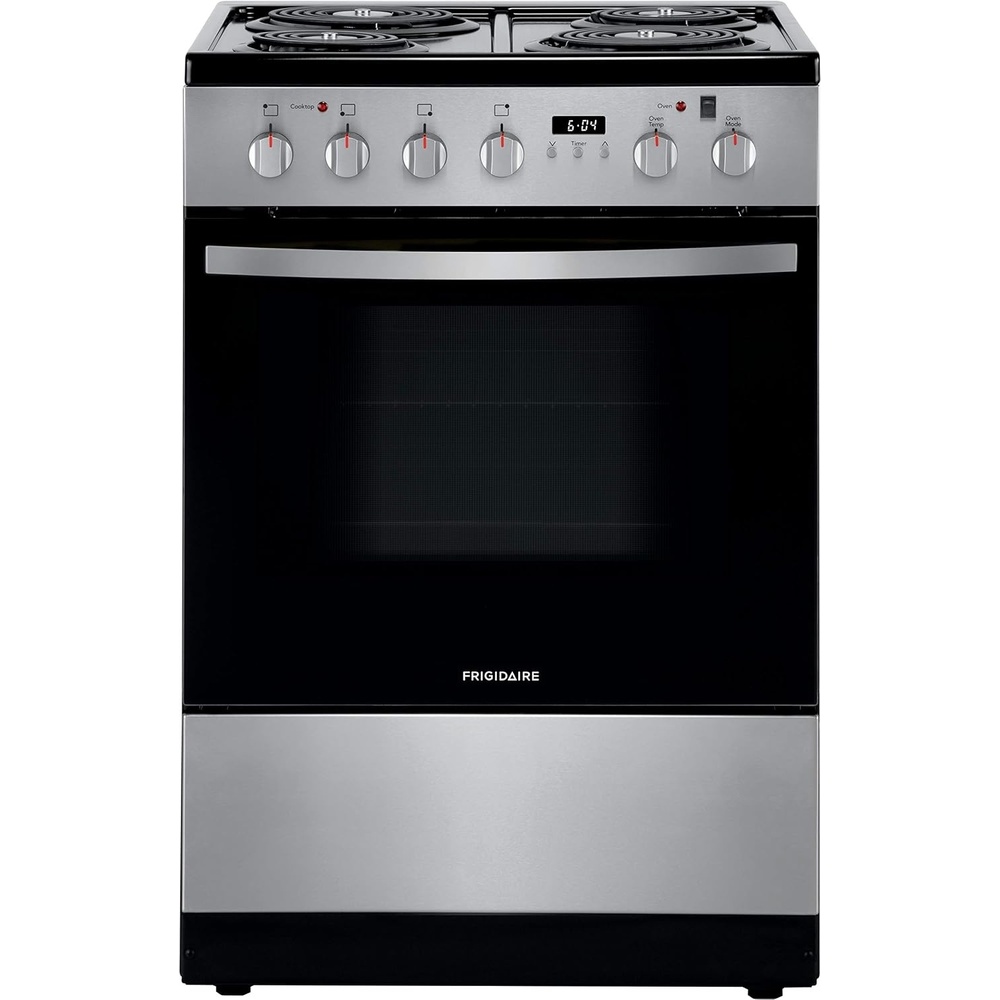 image:imageFrigidaire 24 in 19 Cu Ft Electric Range in Stainless Steel with Hidden Bake ADA CompliantStainless Steel