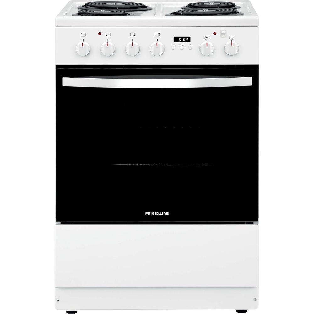 image:imageFrigidaire 24 in 19 Cu Ft Electric Range in Stainless Steel with Hidden Bake ADA CompliantWhite