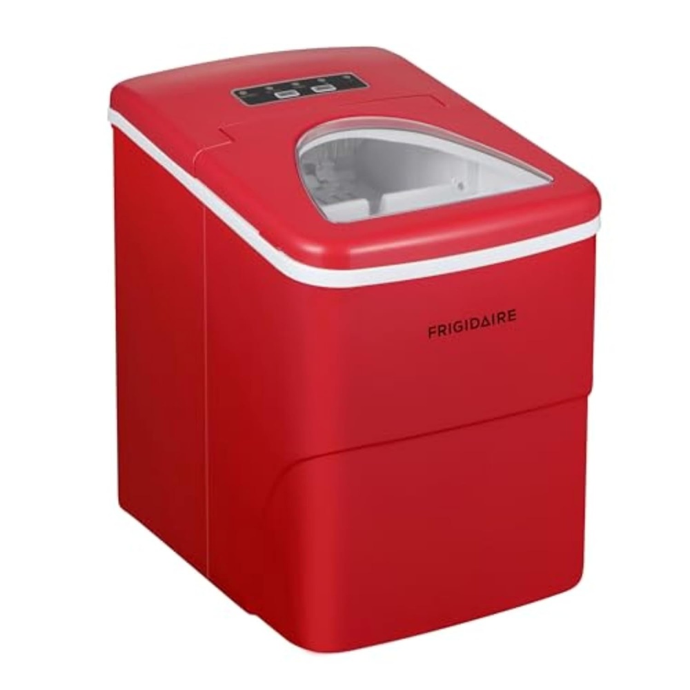 image:imageFrigidaire 26 Lbs Portable Compact Icemaker Ice Making Machine Black White MediumRed