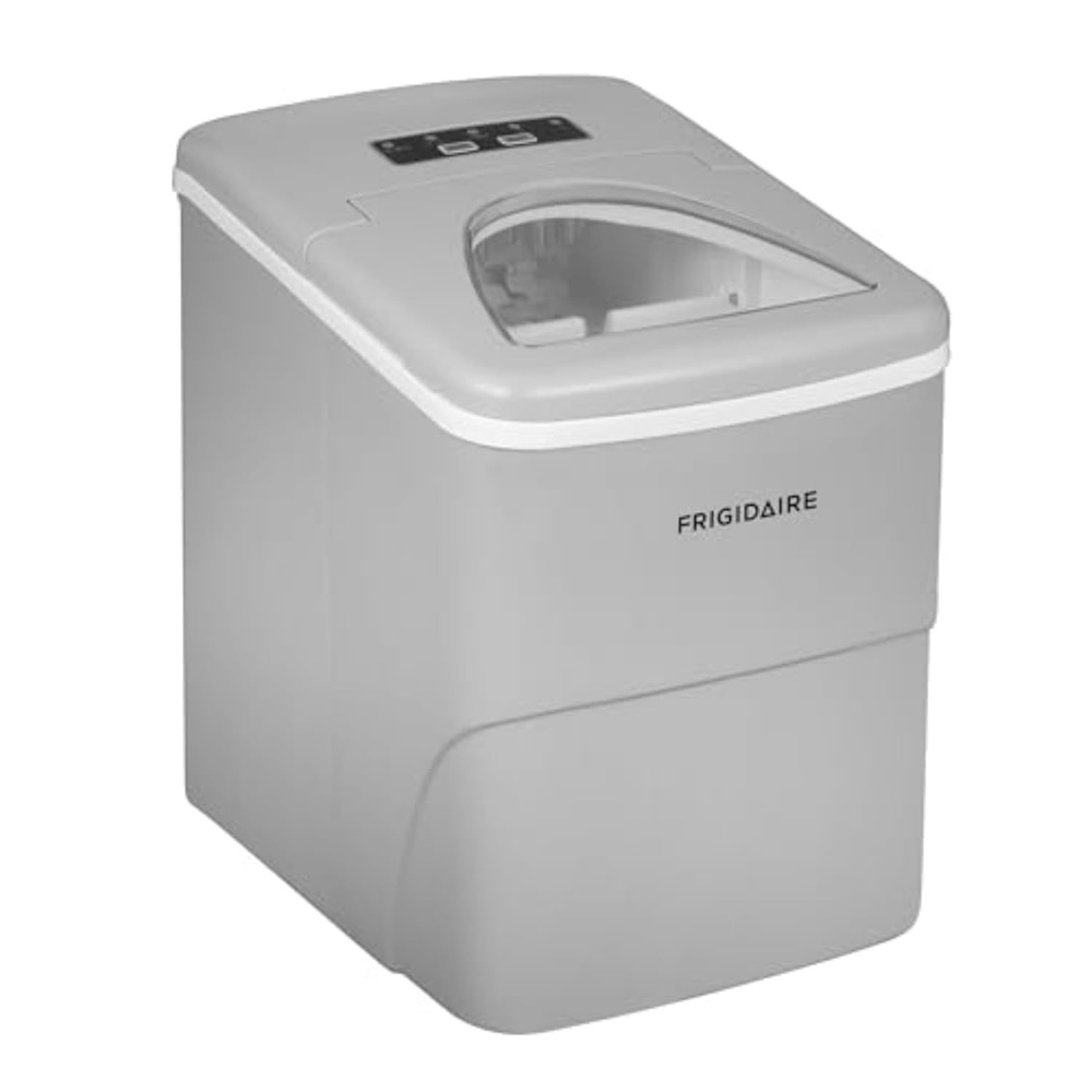 image:imageFrigidaire 26 Lbs Portable Compact Icemaker Ice Making Machine Black White MediumSilver