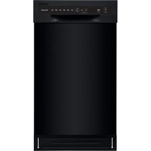 FRIGIDAIRE 18 in. ADA Compact Front Control Dishwasher in Stainless Steel with Dual Spray Arms, 52 dBA, includes room-of-choice delivery(Black)