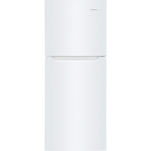Frigidaire 10.1 Cu. Ft. Compact ADA Top Freezer Refrigerator in Black with Electronic Control Panel, Reversible Door Swing, ENERGY STAR(White)