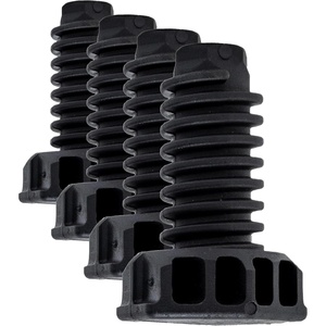 Frigidaire 216396900 Adjustable Foot Leveling Leg for Freezers, Black(2.5 inches x 1.5 inches (Pack of 4))