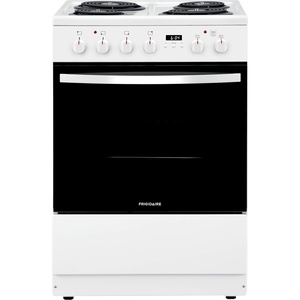 Frigidaire 24 in. 1.9 Cu. Ft. Electric Range in Stainless Steel with Hidden Bake, ADA Compliant(White)