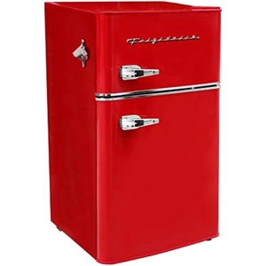 Frigidaire EFR840 Retro Mini Fridge with Freezer & Side Bottle Opener – Small 2 Door Refrigerator for Office Bar or College Dorm Room – 3.2 Cu Ft, Mint(Red)