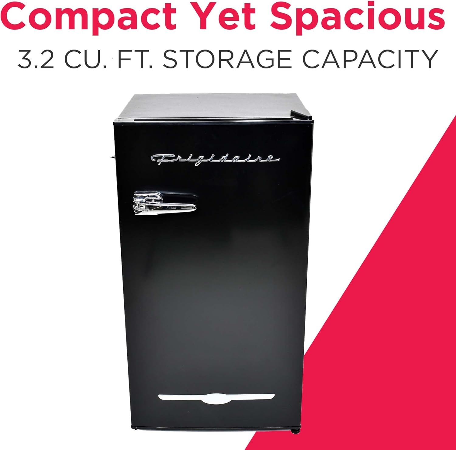 image:imageFRIGIDAIRE EFR376BLACK 31 Cu Ft Black Retro Bar Fridge with Side Bottle OpenerBLACK