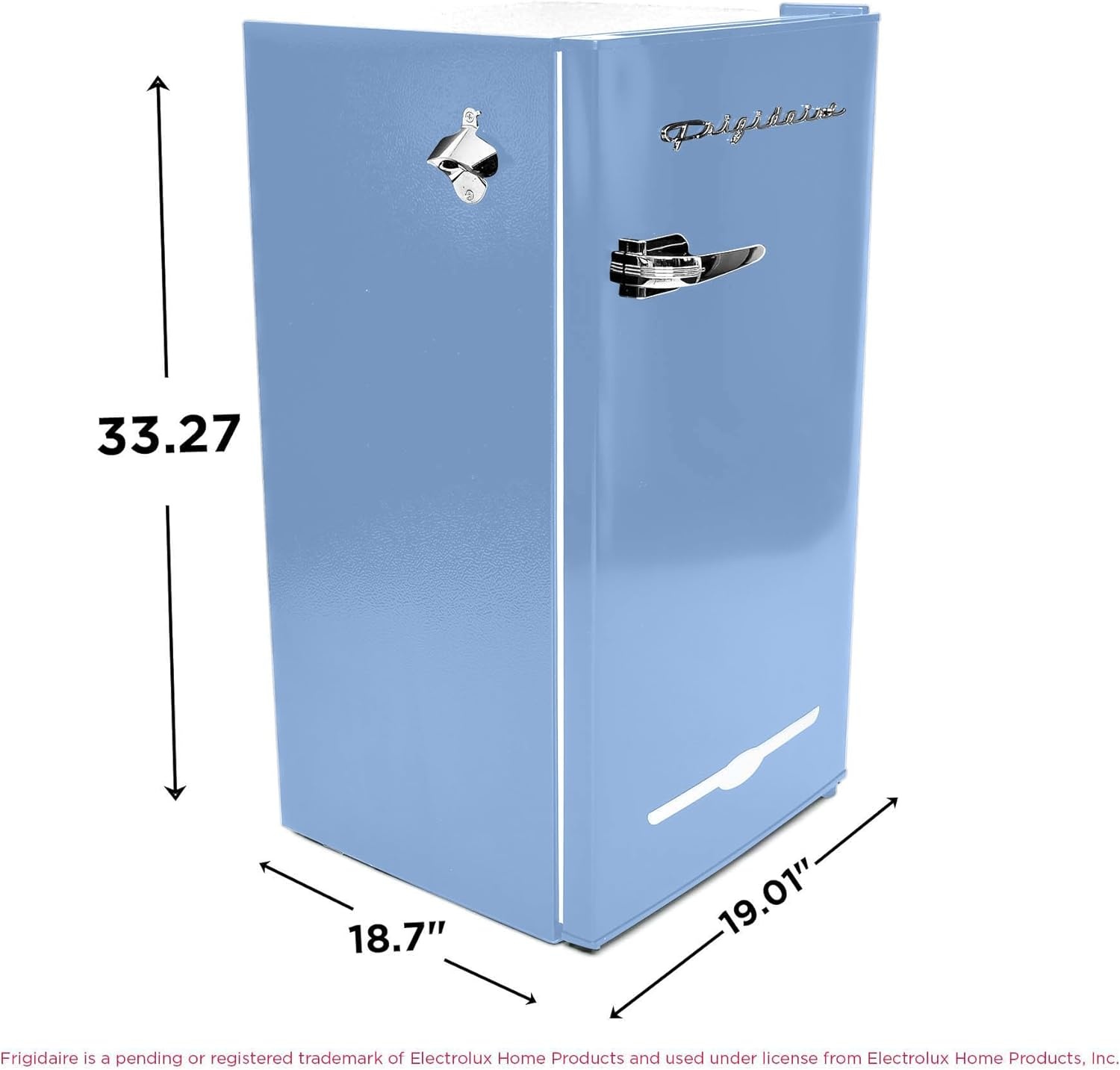 image:imageFRIGIDAIRE EFR376BLACK 31 Cu Ft Black Retro Bar Fridge with Side Bottle OpenerBlue