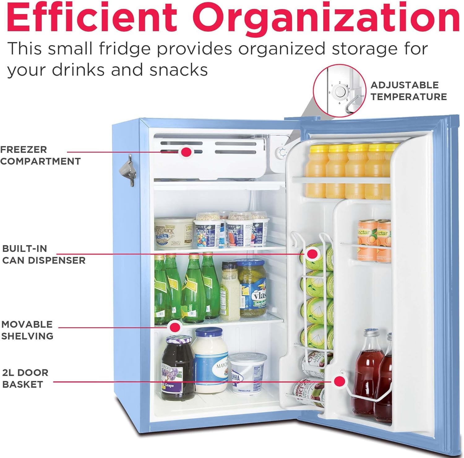 image:imageFRIGIDAIRE EFR376BLACK 31 Cu Ft Black Retro Bar Fridge with Side Bottle OpenerBlue