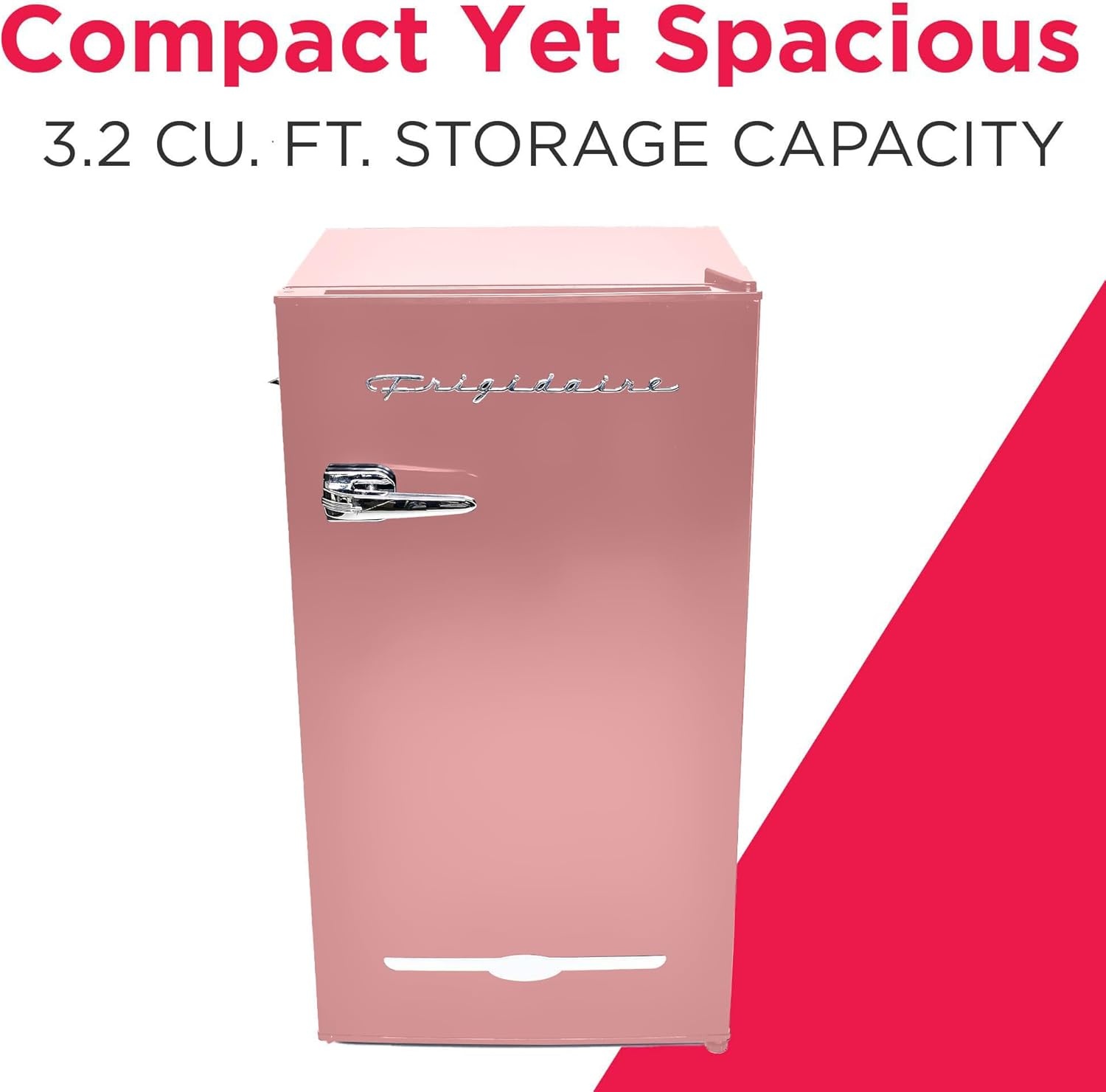 image:imageFRIGIDAIRE EFR376BLACK 31 Cu Ft Black Retro Bar Fridge with Side Bottle OpenerBright Pink