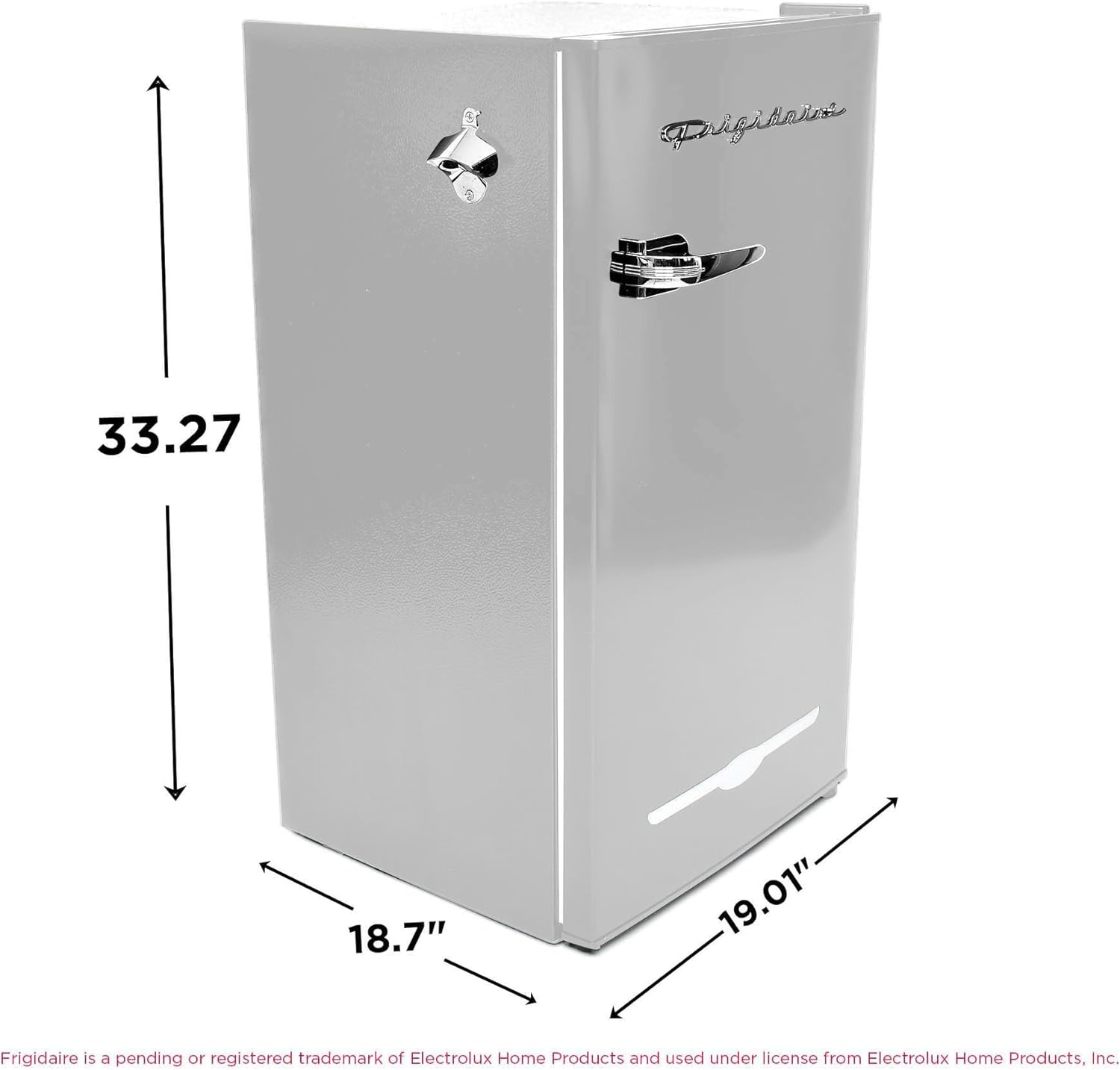 image:imageFRIGIDAIRE EFR376BLACK 31 Cu Ft Black Retro Bar Fridge with Side Bottle OpenerMOONBEAM