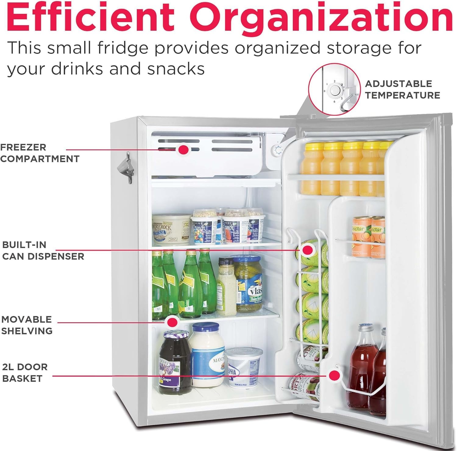 image:imageFRIGIDAIRE EFR376BLACK 31 Cu Ft Black Retro Bar Fridge with Side Bottle OpenerMOONBEAM
