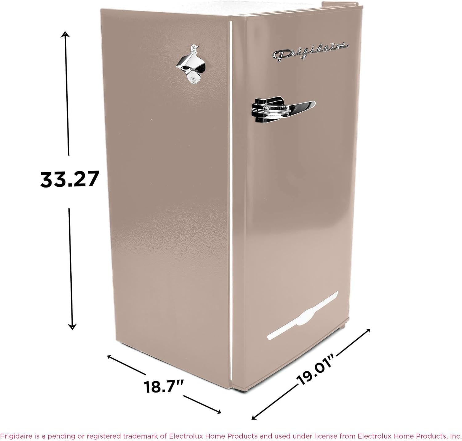 image:imageFRIGIDAIRE EFR376BLACK 31 Cu Ft Black Retro Bar Fridge with Side Bottle OpenerPink