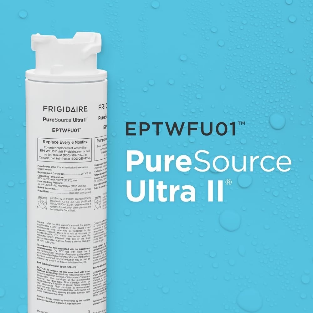 image:imageFRIGIDAIRE EPTWFU01 PureSource Ultra II Refrigerator Water Filter 1 Count White1 Pack