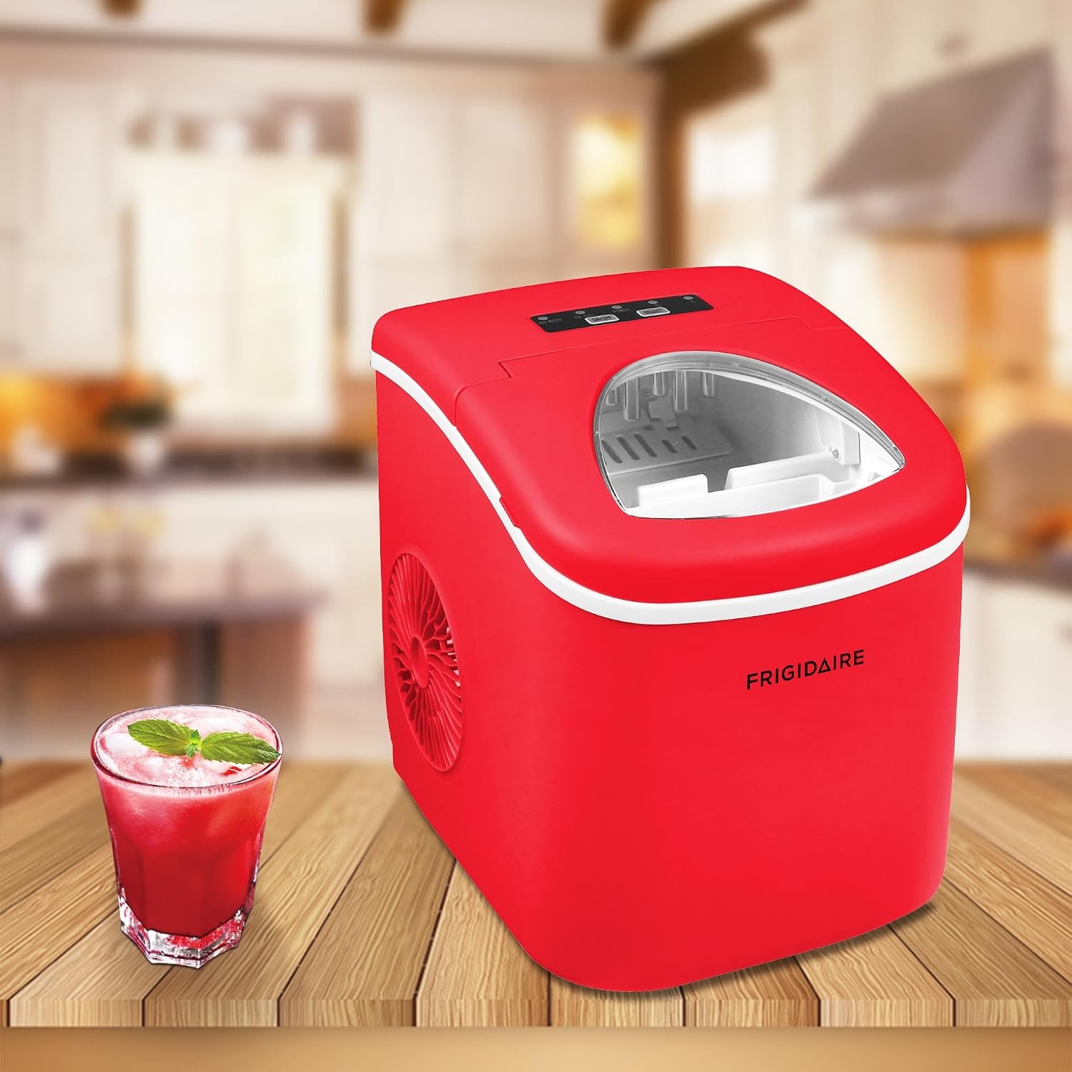 image:imageFRIGIDAIRE Portable Compact Ice Maker Counter Top Ice Making Machine 26lb per day WhiteRed