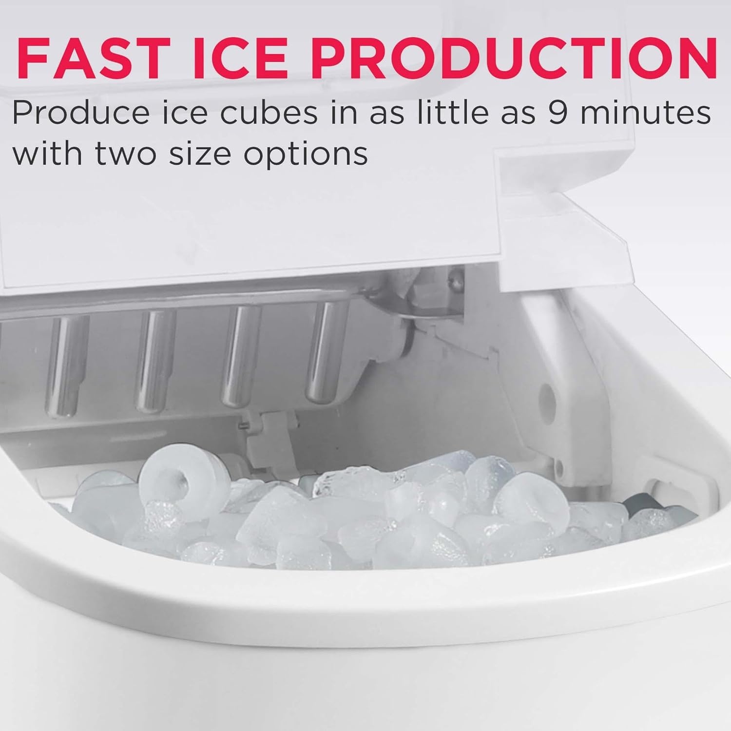 image:imageFRIGIDAIRE Portable Compact Ice Maker Counter Top Ice Making Machine 26lb per day WhiteWhite