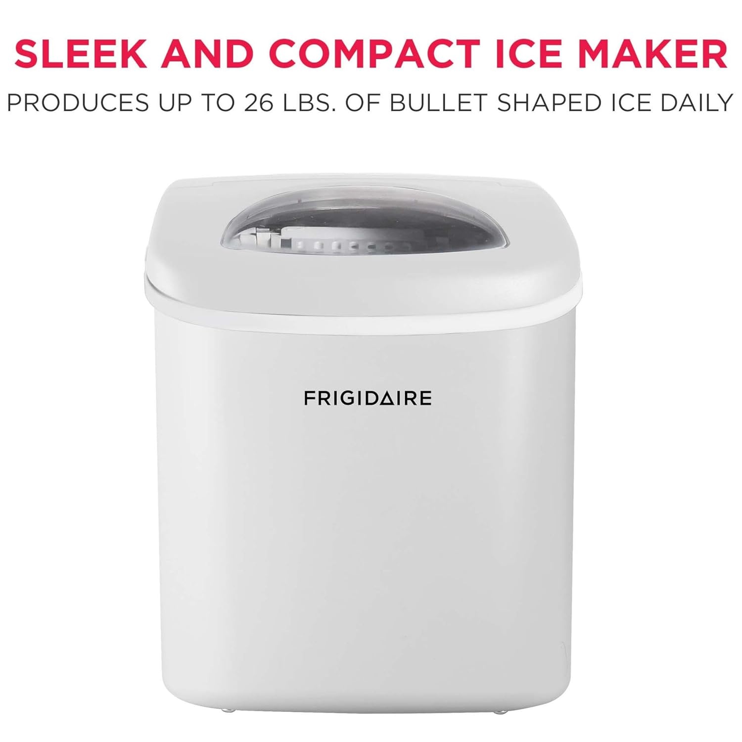 image:imageFRIGIDAIRE Portable Compact Ice Maker Counter Top Ice Making Machine 26lb per day WhiteWhite