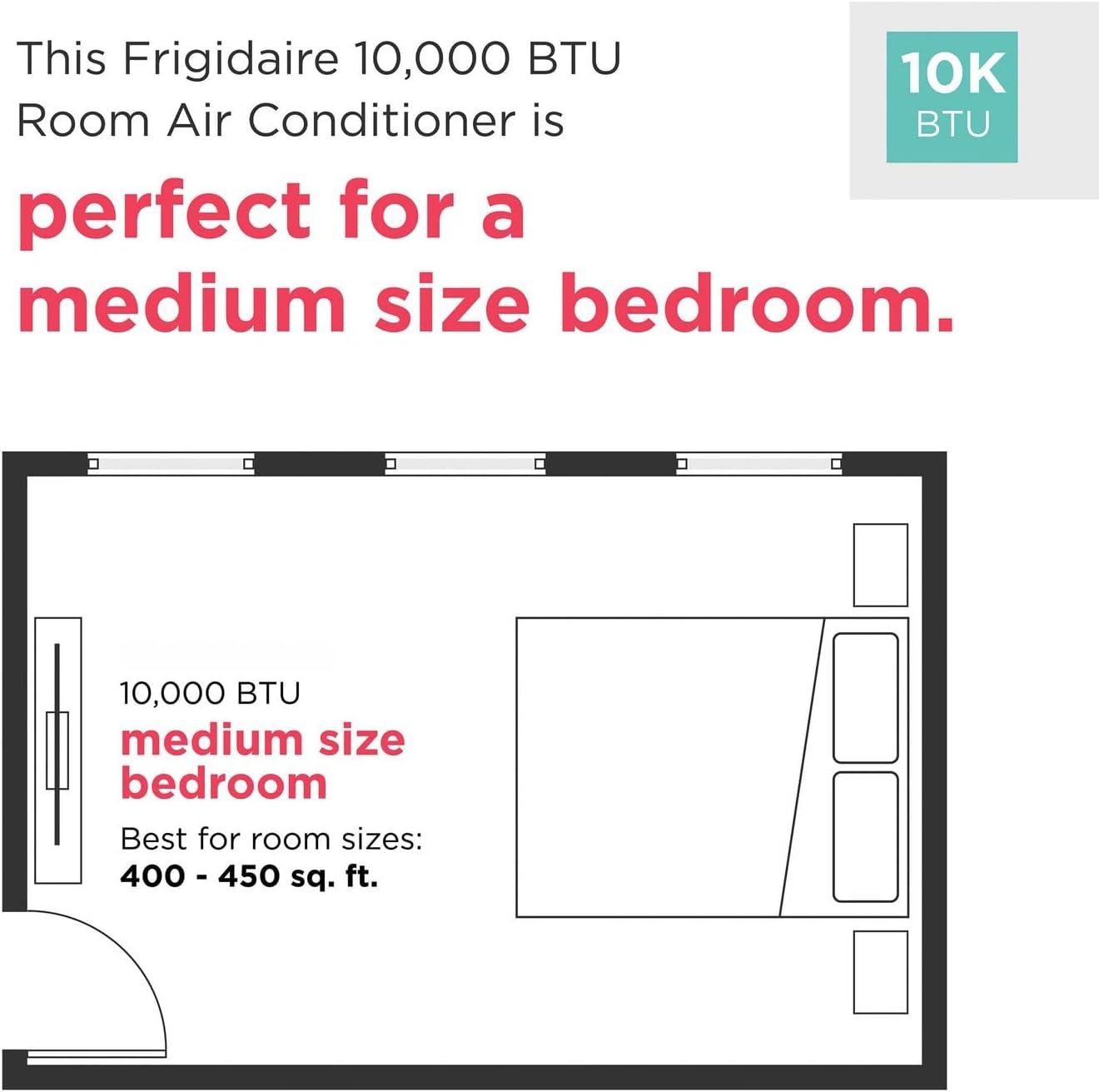 image:imageFrigidaire 115V 10000 BTU Smart Wall Air Conditioner with Dehumidifier Fan WiFi amp Remote Control Quiet Energy Efficient Wall Mounted AC Unit for Home Cooling Cools Small Rooms Up To 450 Sq Ft10 000