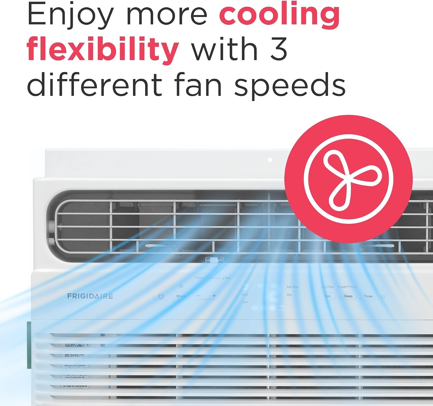 image:imageFrigidaire 12000 BTU Window Air Conditioner with Supplemental Heat Cools amp Heats Up to 550 Sq Ft Remote Control Quiet Operation Eco Mode 3 Fan Speeds White12 000 BTU