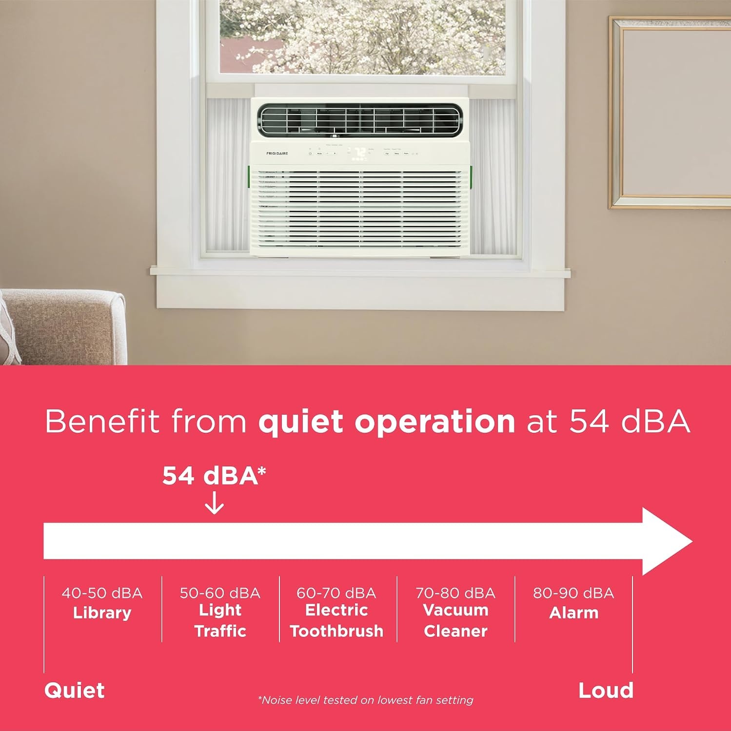 image:imageFrigidaire 12000 BTU Window Air Conditioner with Supplemental Heat Cools amp Heats Up to 550 Sq Ft Remote Control Quiet Operation Eco Mode 3 Fan Speeds White12 000 BTU