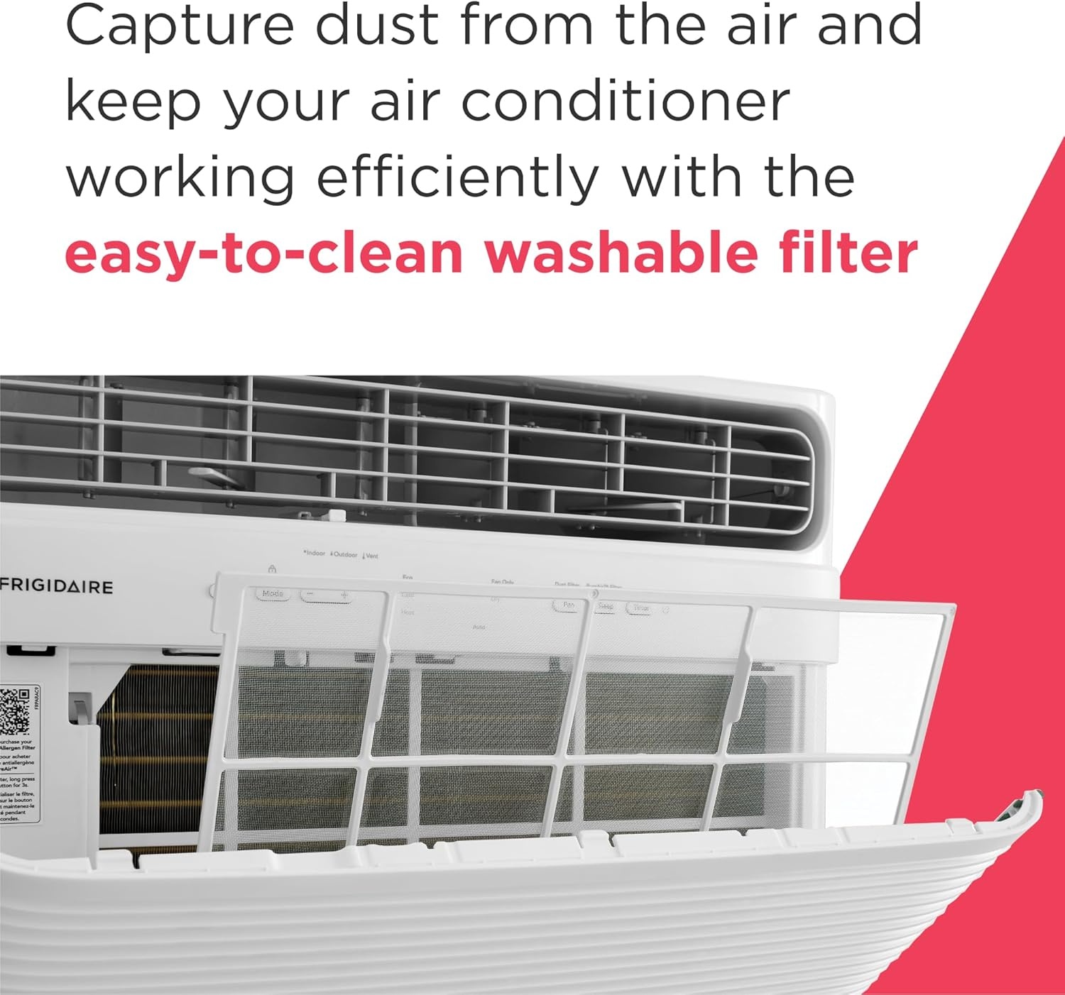 image:imageFrigidaire 12000 BTU Window Air Conditioner with Supplemental Heat Cools amp Heats Up to 550 Sq Ft Remote Control Quiet Operation Eco Mode 3 Fan Speeds White12 000 BTU