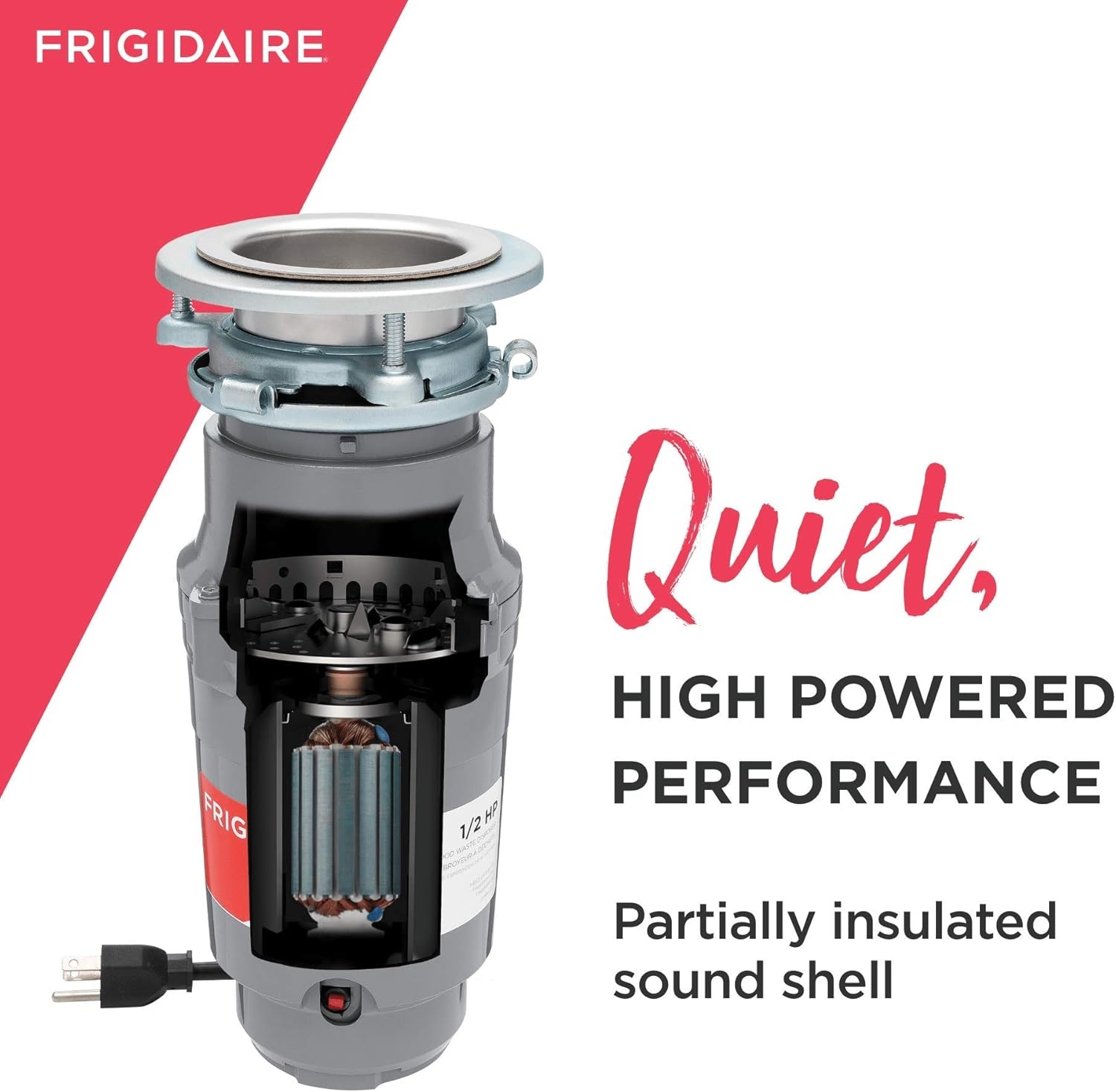 image:imageFrigidaire 13 HP Corded Garbage Disposal for Kitchen Sinks FF03DISPC105 HP