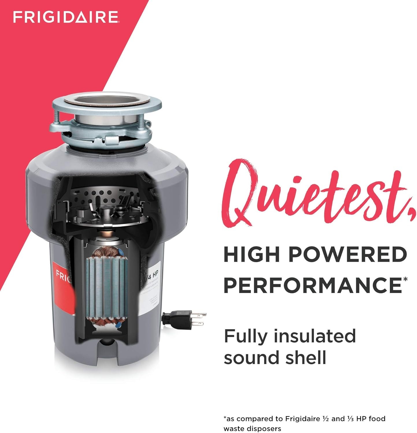 image:imageFrigidaire 13 HP Corded Garbage Disposal for Kitchen Sinks FF03DISPC134 HP