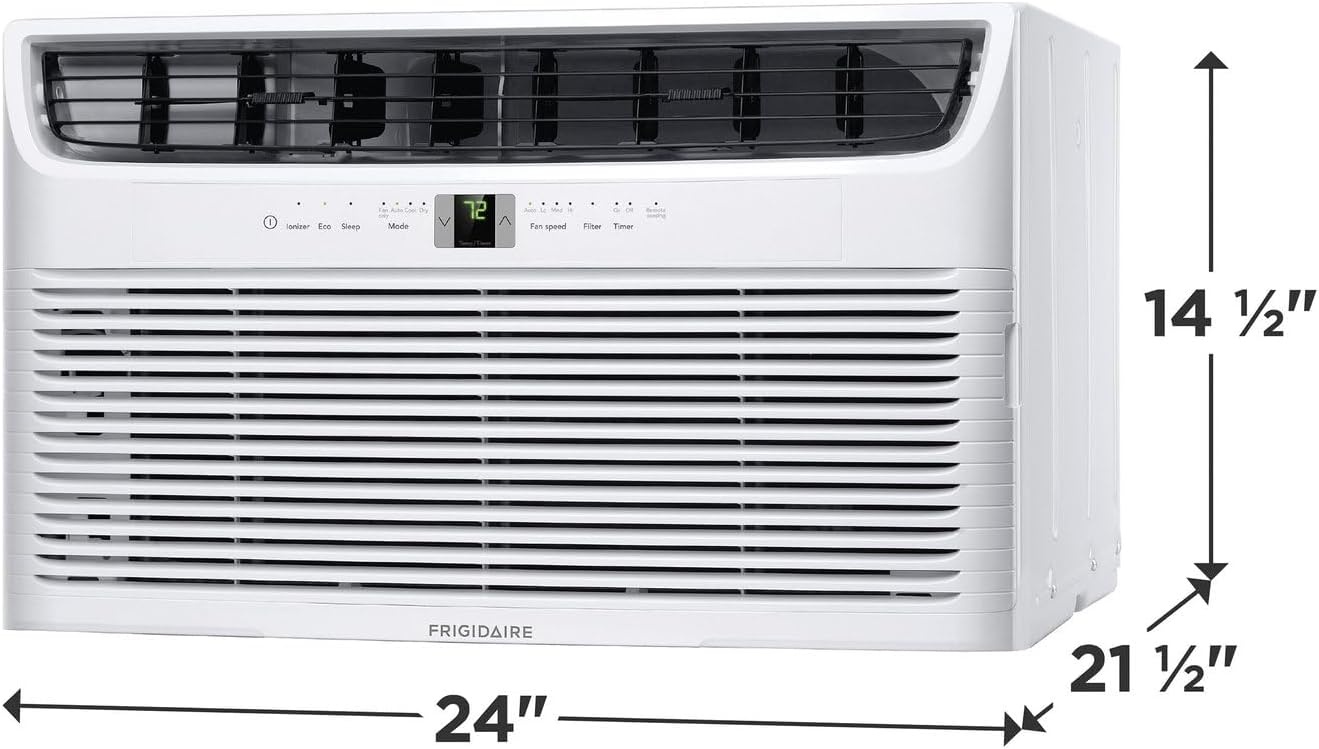 image:imageFrigidaire 230V 12000 BTU Wall Air Conditioner with Dehumidifier Fan amp Remote Control Quiet Energy Efficient Wall Mounted AC Unit for Home Cooling Cools Rooms Up To 550 Sq Ft