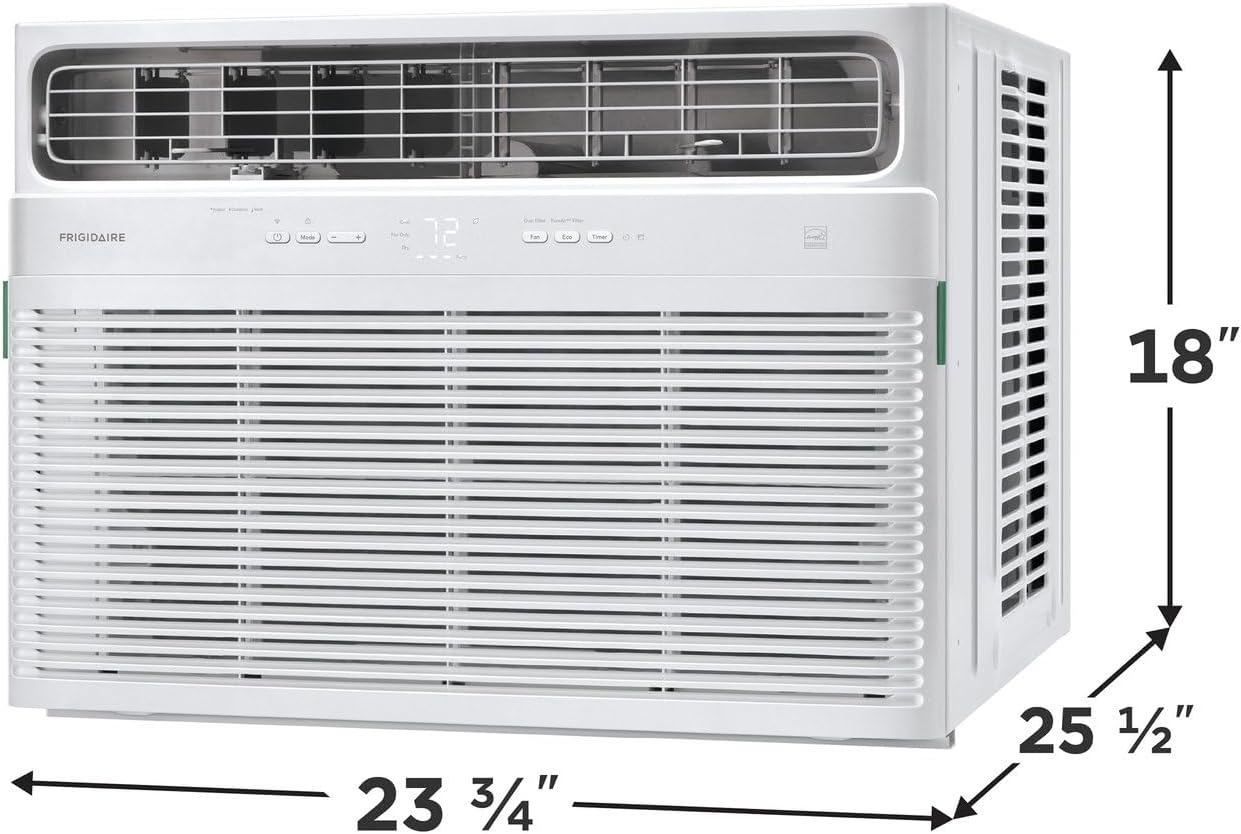 image:imageFrigidaire 230V 18000 BTU Smart Inverter Window Air Conditioner with 16000 BTU Heater Dehumidifier Fan WiFi amp Remote Control Quiet AC Unit for Home Heating amp Cooling Cools Up To 1000 Sq Ft