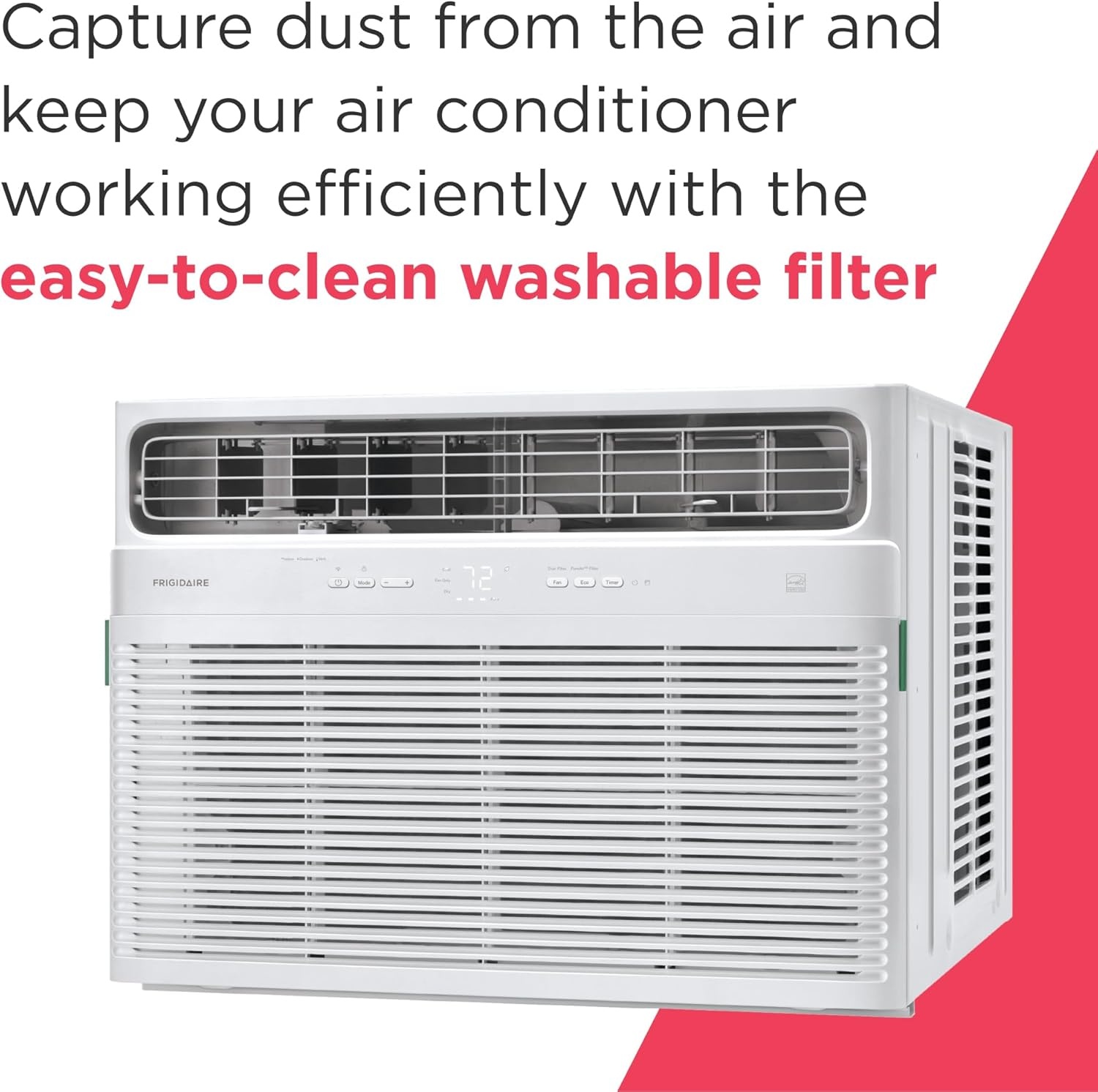 image:imageFrigidaire 24000 BTU Smart Inverter Window Air Conditioner with WiFi and Energy Star Certification Cools Up to 1020 Sq Ft Ultra Quiet Operation White