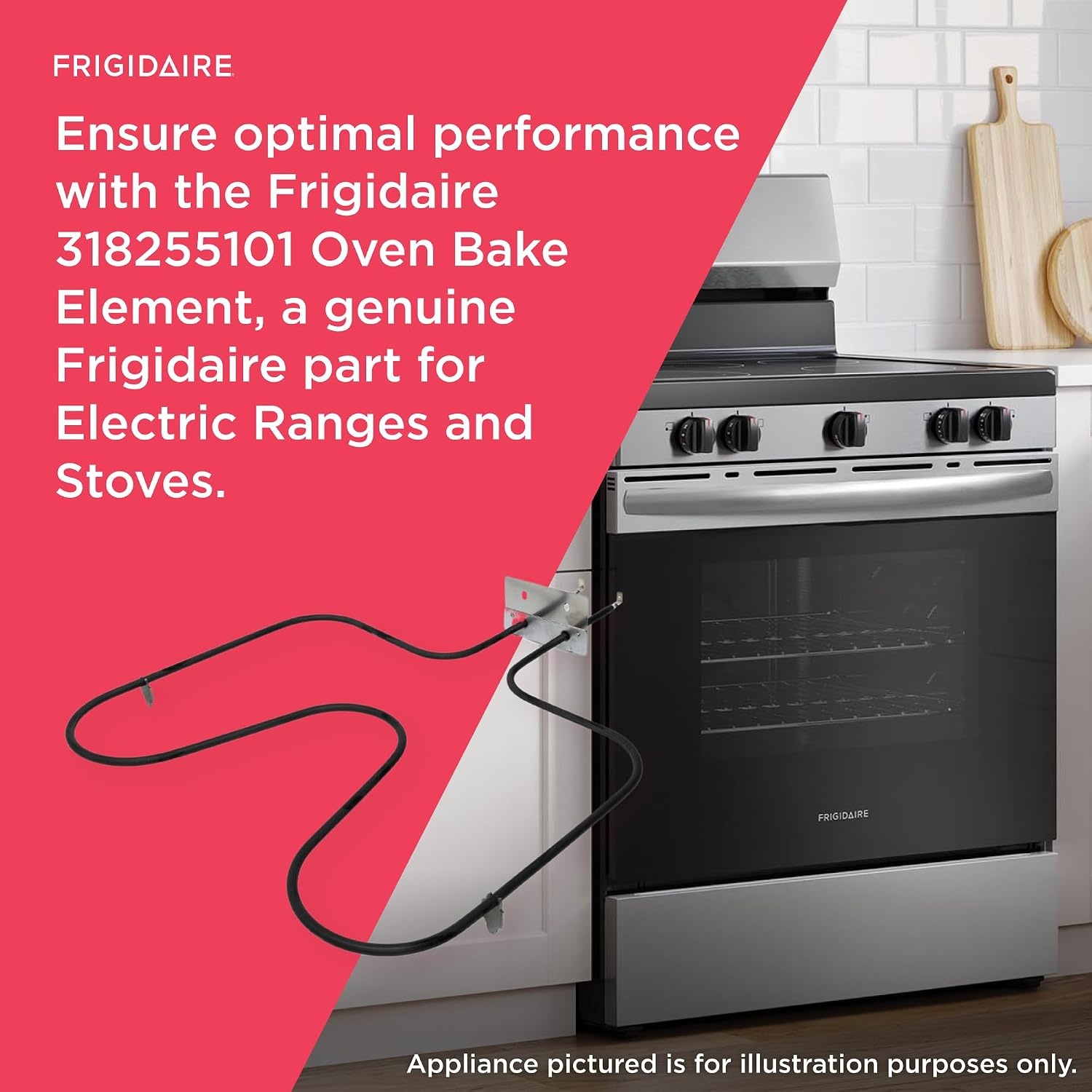 image:imageFrigidaire 318255101 Oven Bake Element for Electric Ranges and Stoves