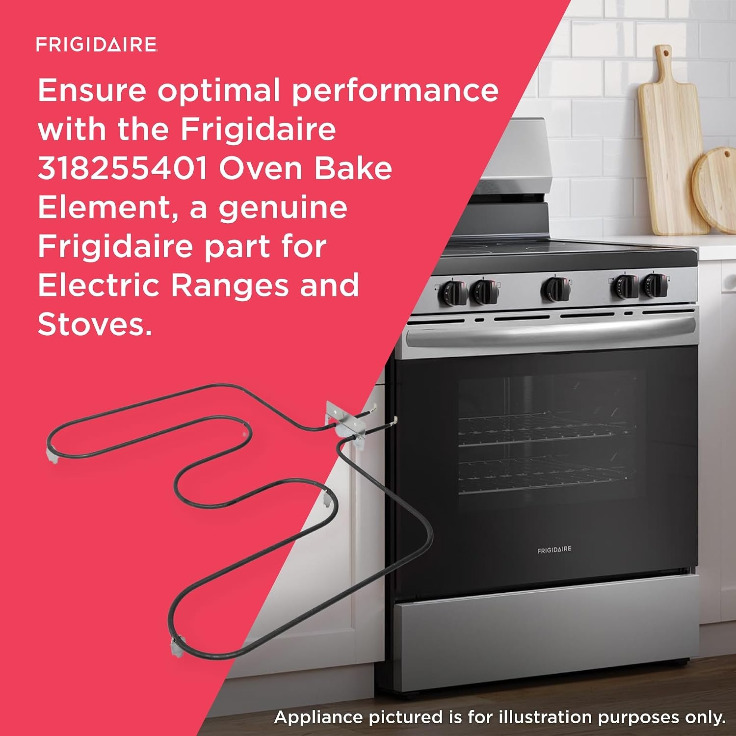 image:imageFrigidaire 318255401 Oven Bake Element for Electric Ranges and Stoves