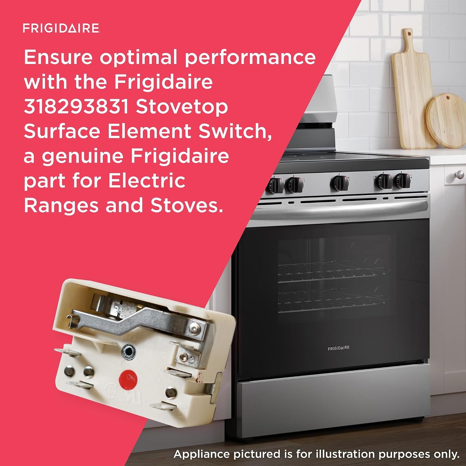 image:imageFrigidaire 318293831 Stovetop Surface Element Switch for Electric Ranges and Stoves