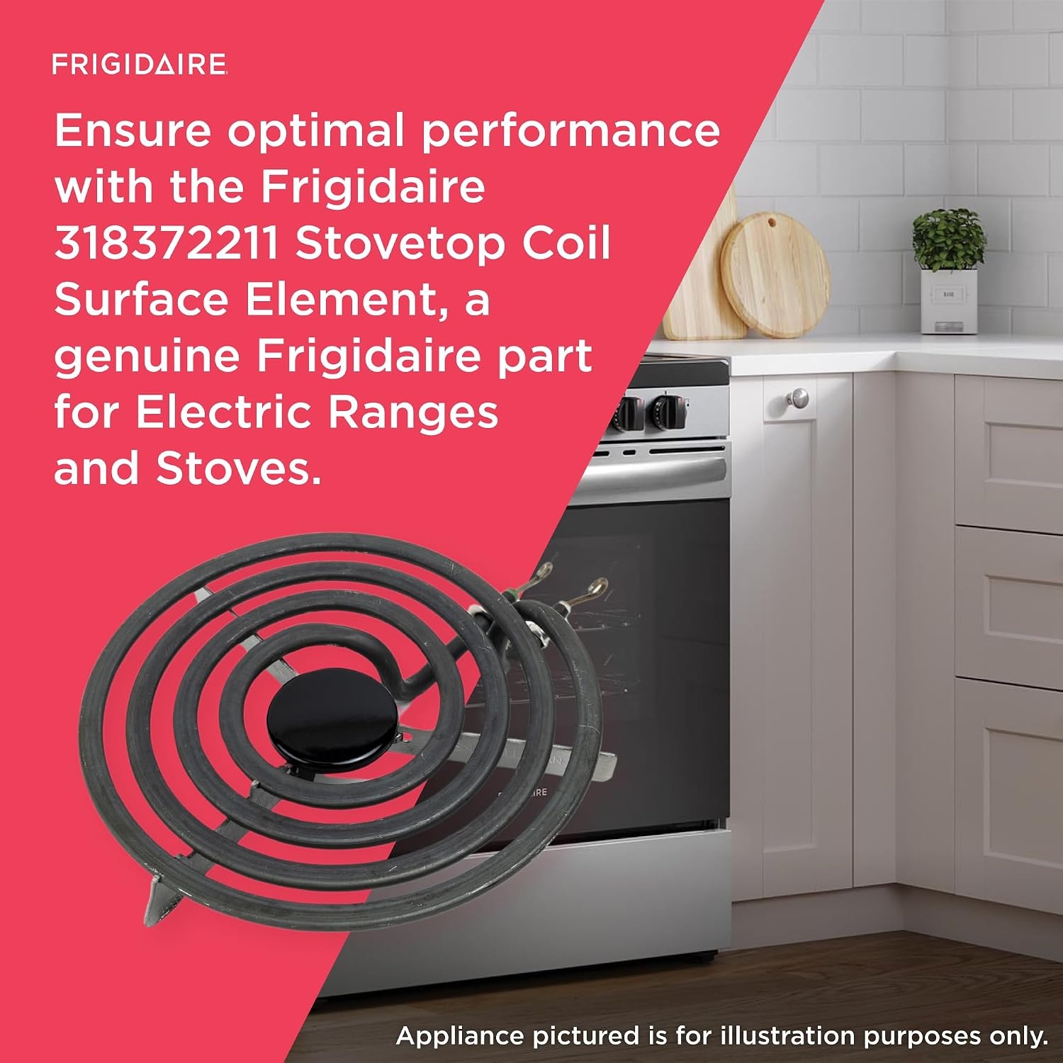 image:imageFrigidaire 318372211 Stovetop Coil Surface Element for Electric Ranges and Stoves