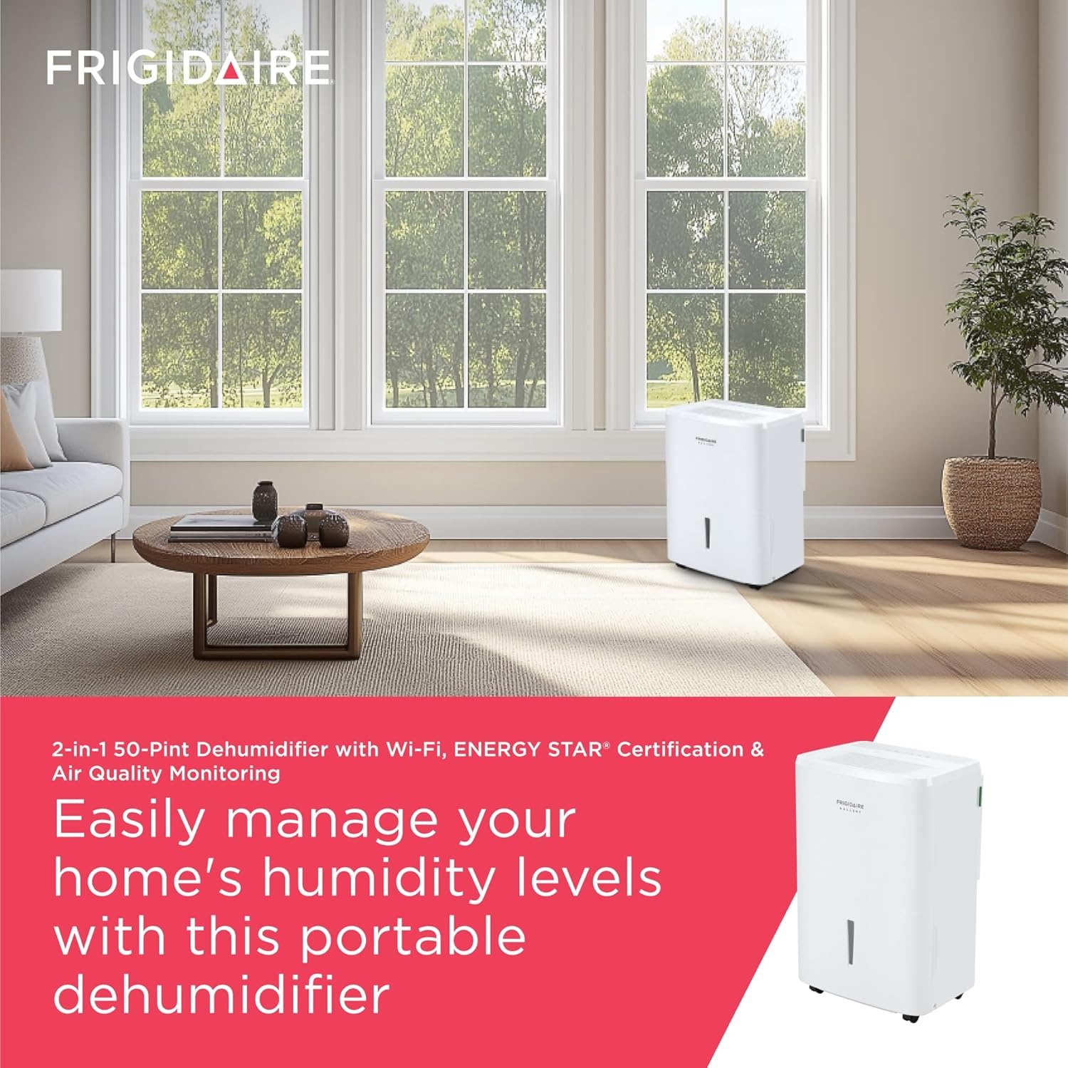 image:imageFrigidaire 35 Pint Dehumidifier50 Pint Wifi New 2025