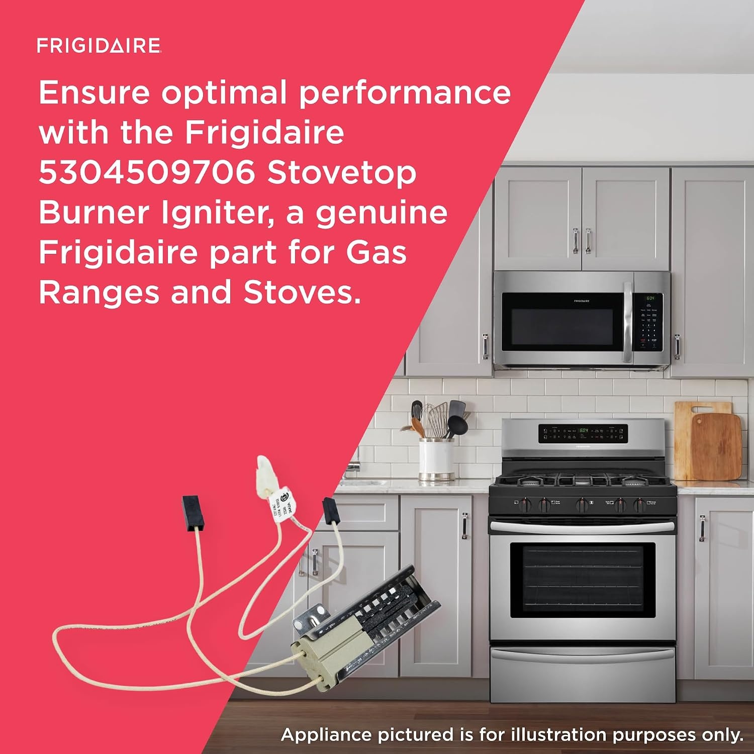 image:imageFrigidaire 5304509706 Stovetop Burner Igniter for Gas Ranges and Stoves