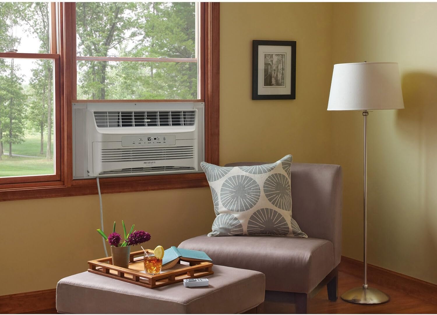 image:imageFrigidaire 6000 BTU Window Air Conditioner and Dehumidifier 115V Window AC Unit for Small Rooms up to 250 Sq Ft Apartment and Dorm Room with Remote Control in WhiteWhite